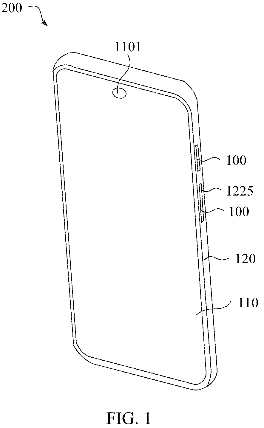 Patent US12417887 Figure 1 – Button and electronic device