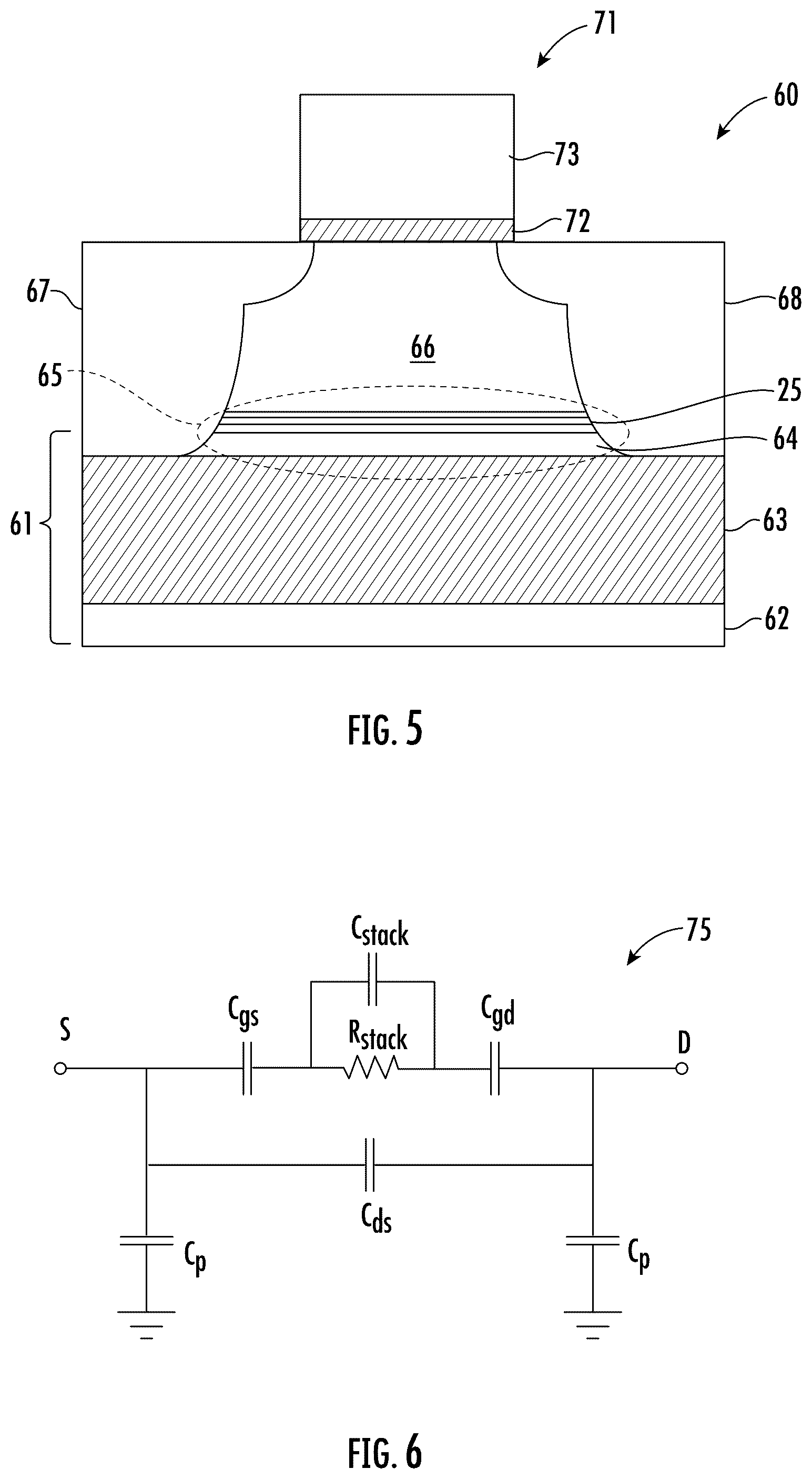 Patent US12417912 Figure 7 – Radio frequency (RF) semiconductor devices including a ground plane layer having a superlattice