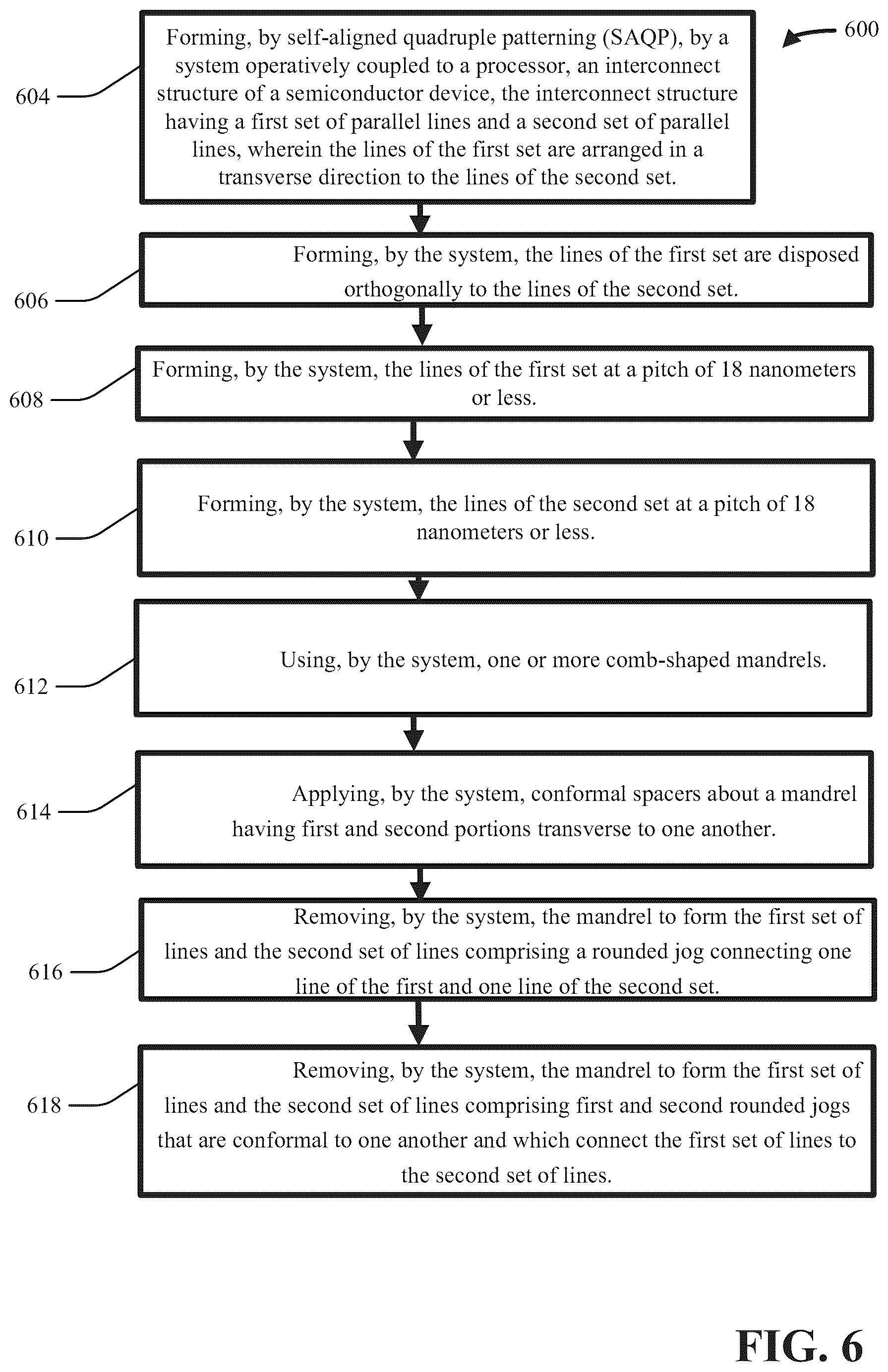 Patent US12417926 Figure 6 – Circuit interconnect structure