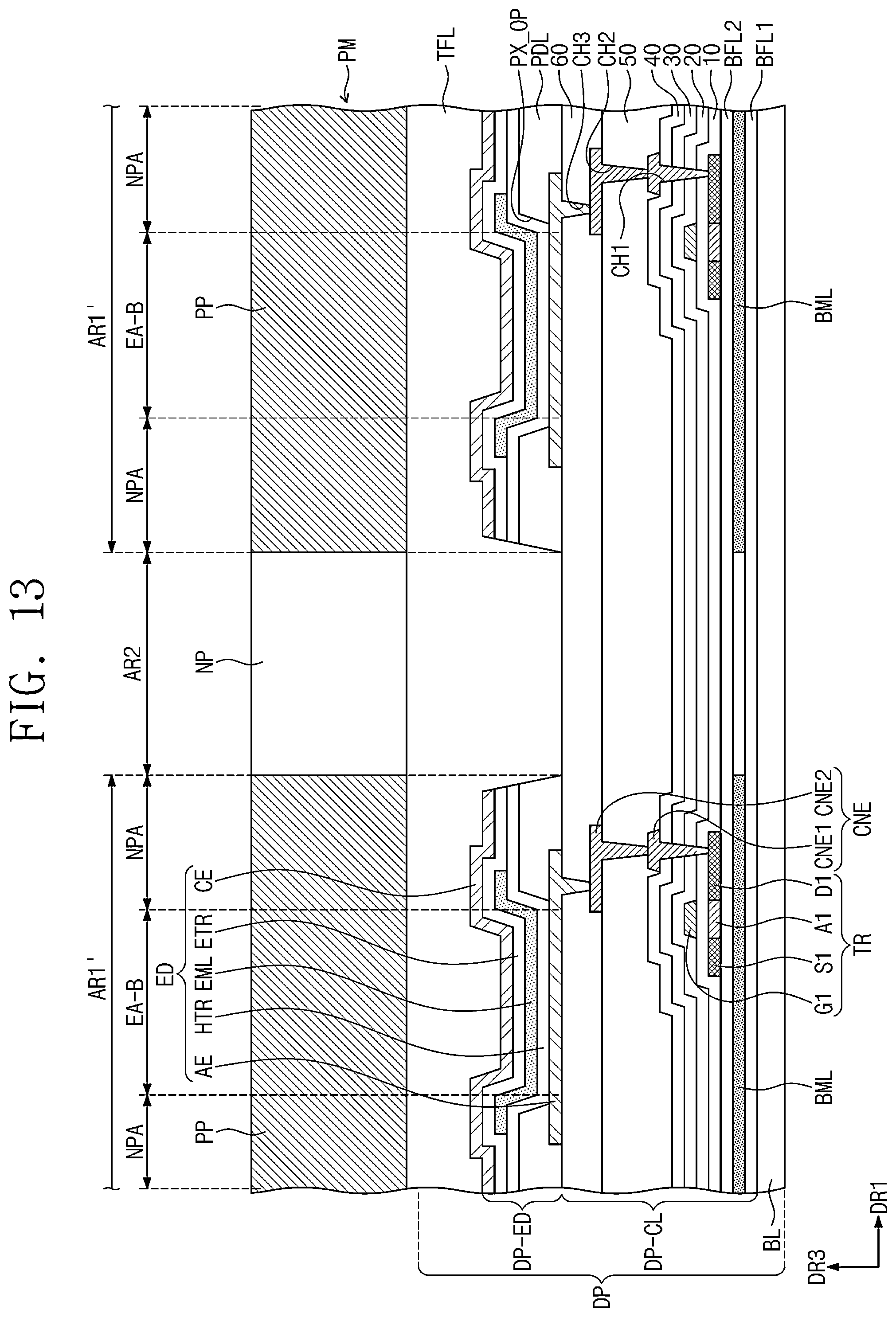 Patent US12417929 Figure 13 – Electronic apparatus with polarization plate and manufacturing method thereof