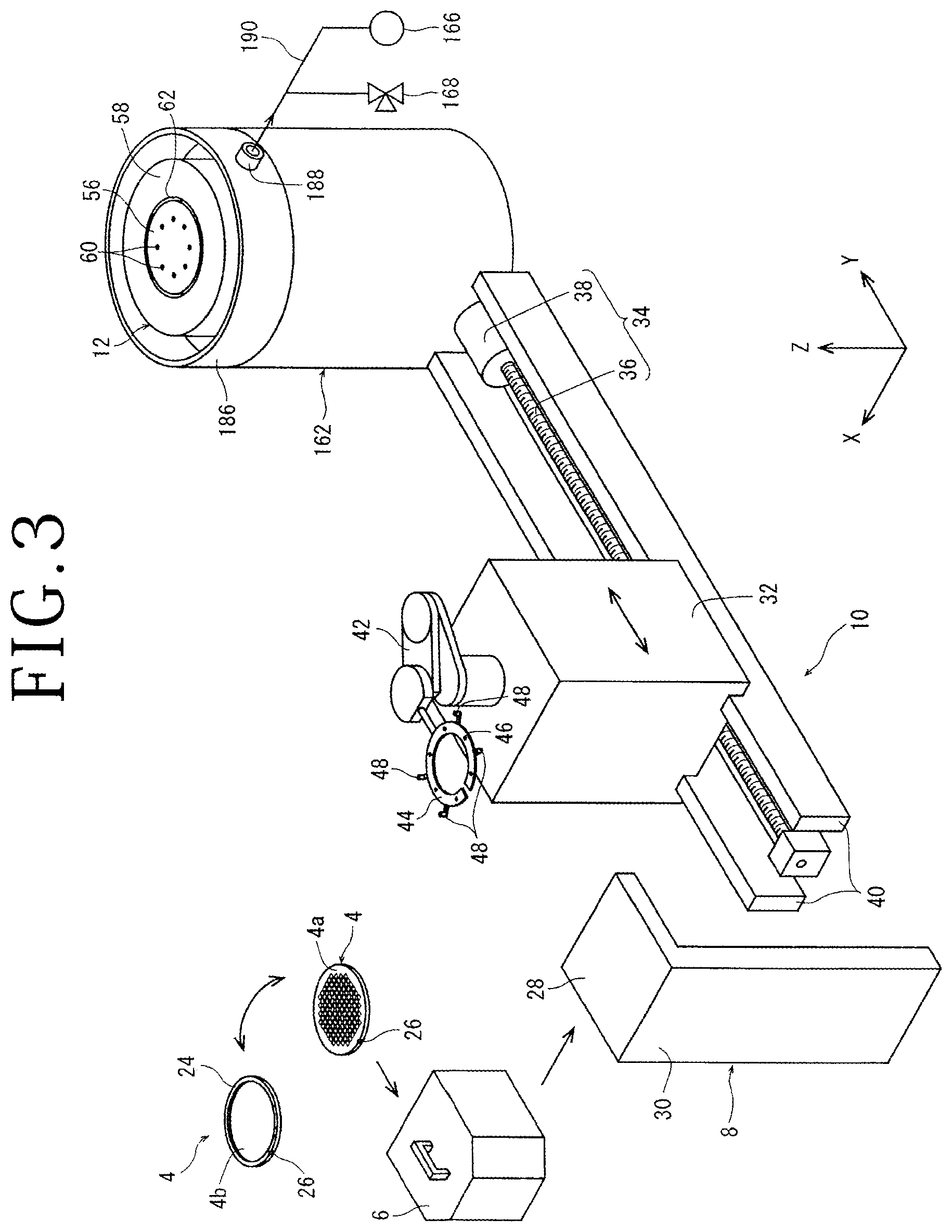Patent US12417938 Figure 3 – Processing apparatus for integrating a semiconductor wafer and an annular frame through a tape