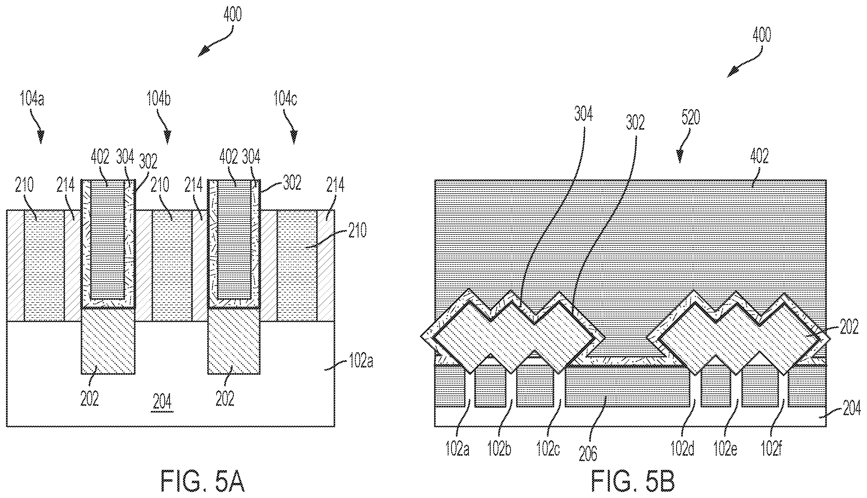 Patent US12417944 Figure 5 – Formation of trench silicide source or drain contacts without gate damage