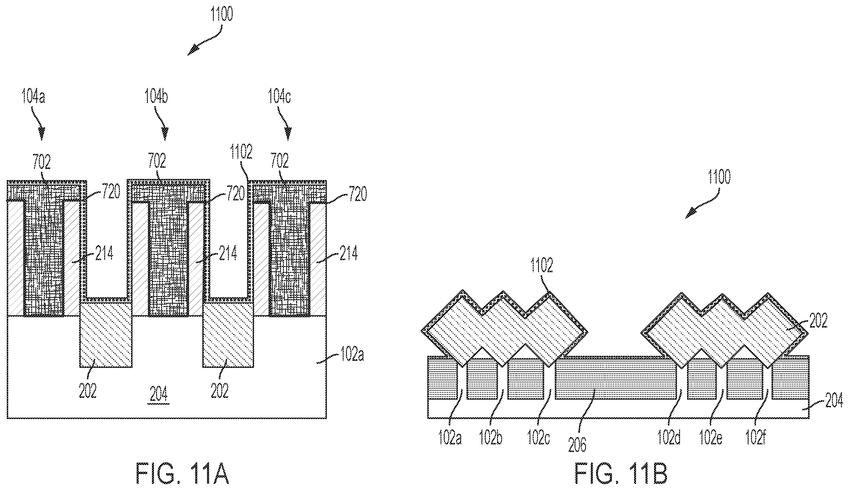 Patent US12417944 Figure 11 – Formation of trench silicide source or drain contacts without gate damage