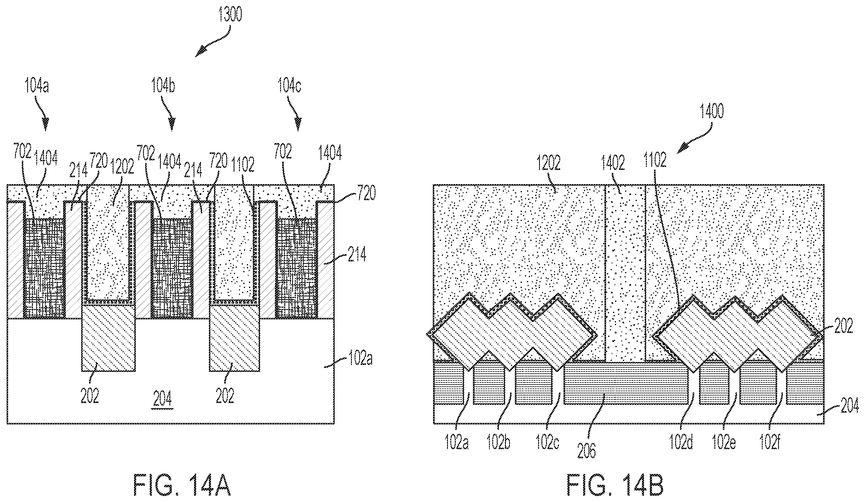 Patent US12417944 Figure 14 – Formation of trench silicide source or drain contacts without gate damage