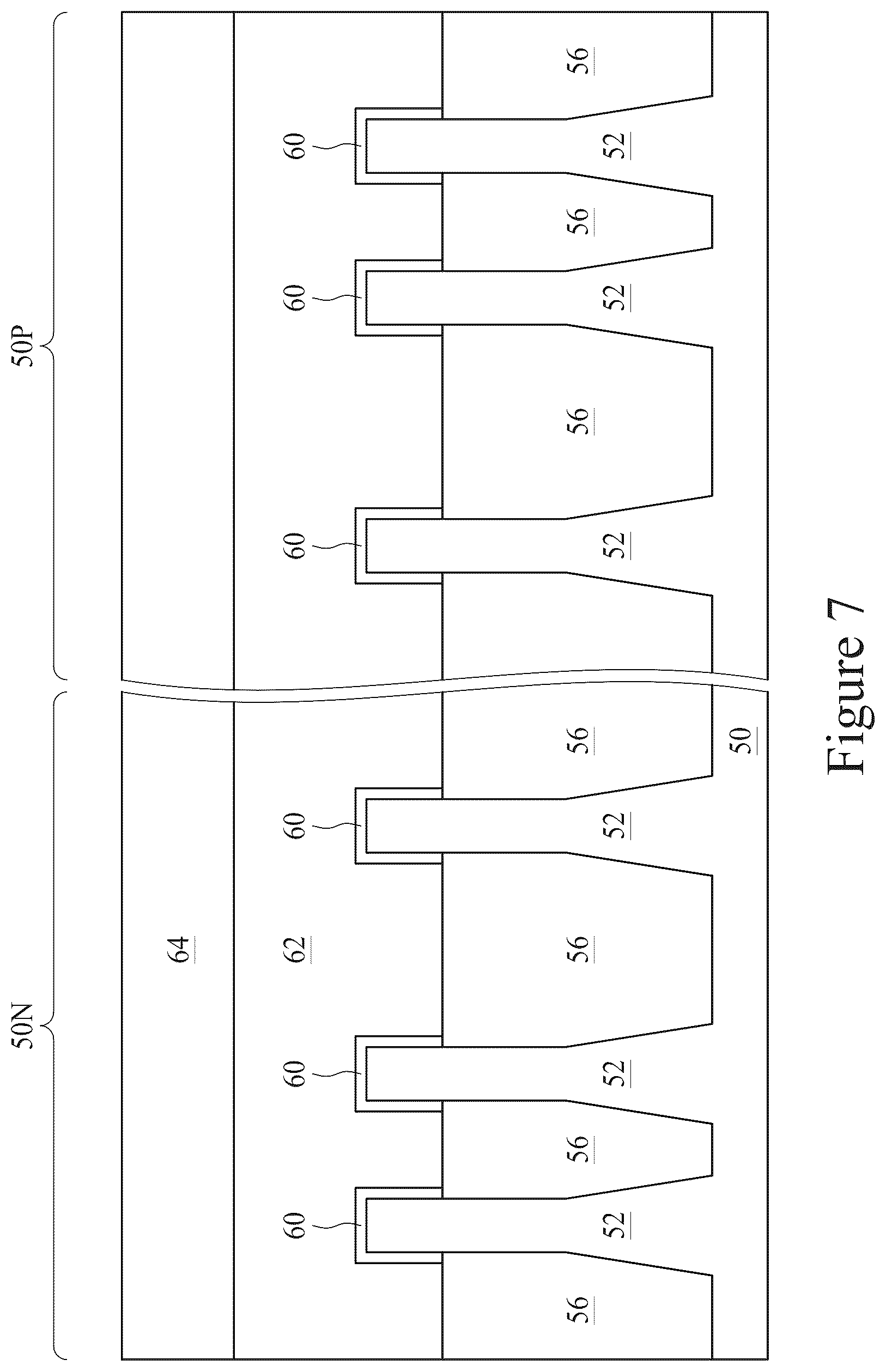 Patent US12417945 Figure 7 – Contact features of semiconductor device and method of forming same