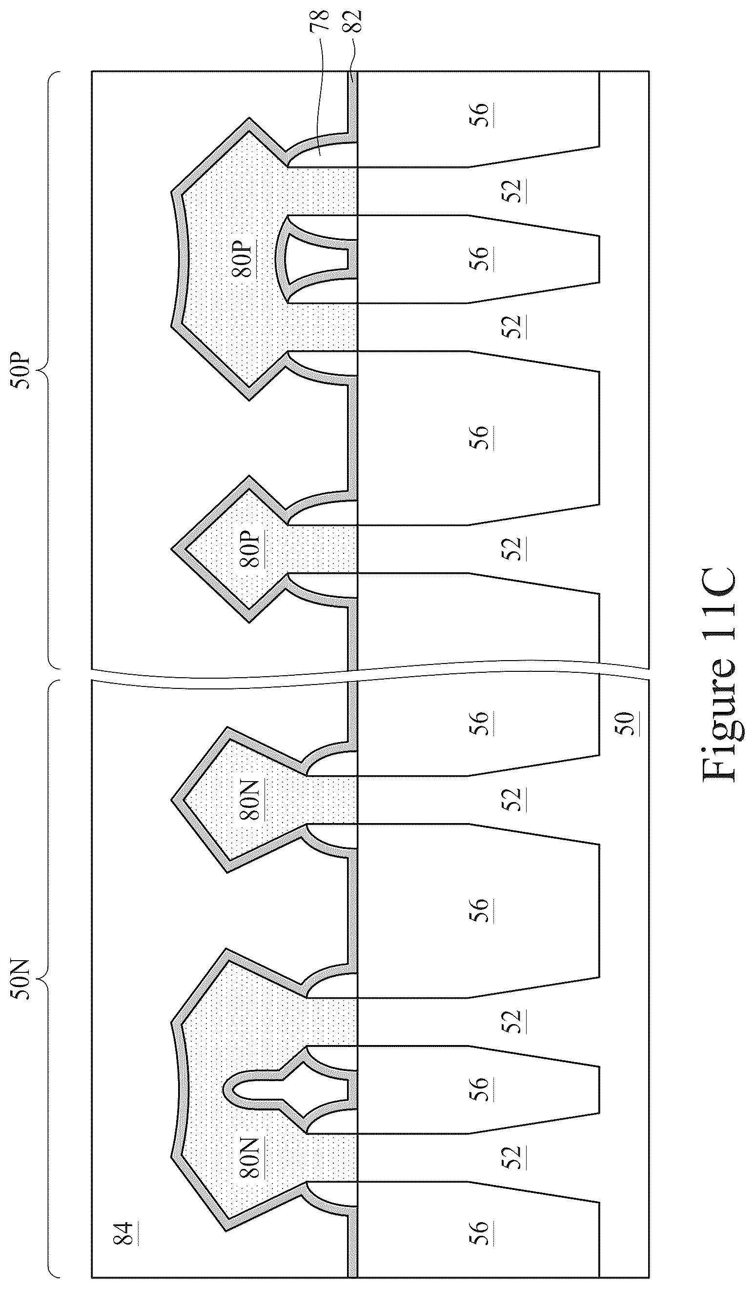 Patent US12417945 Figure 13 – Contact features of semiconductor device and method of forming same