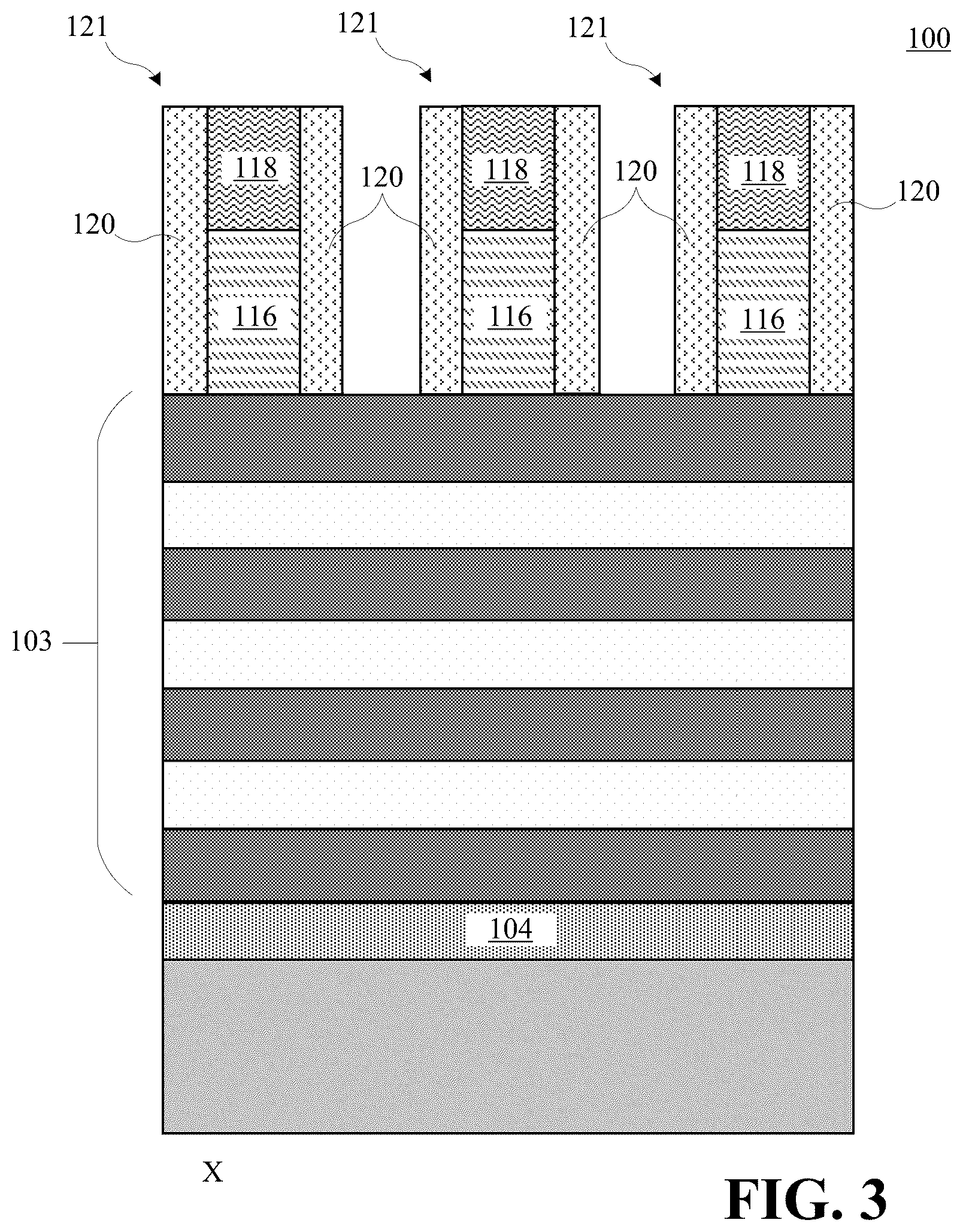 Patent US12417963 Figure 3 – Isolation rail between backside power rails