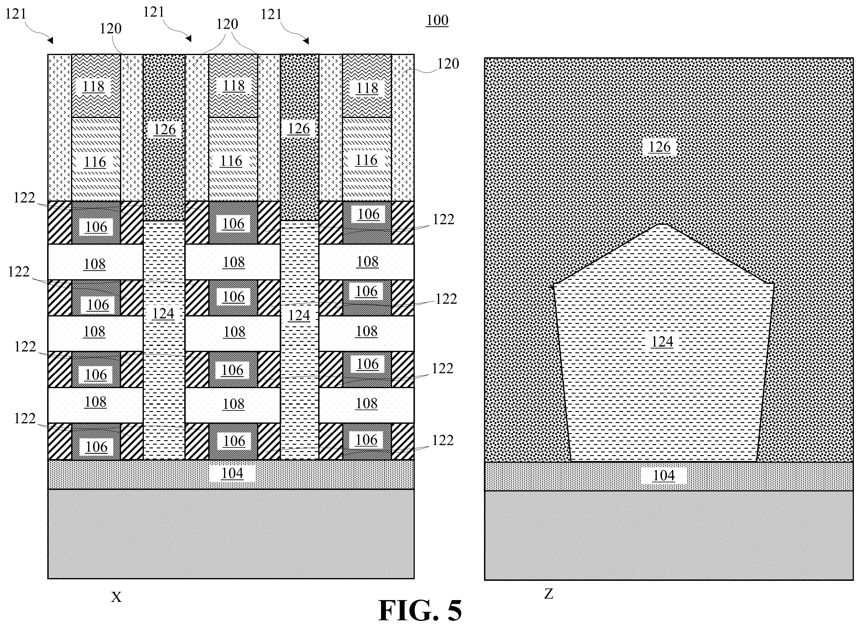 Patent US12417963 Figure 5 – Isolation rail between backside power rails