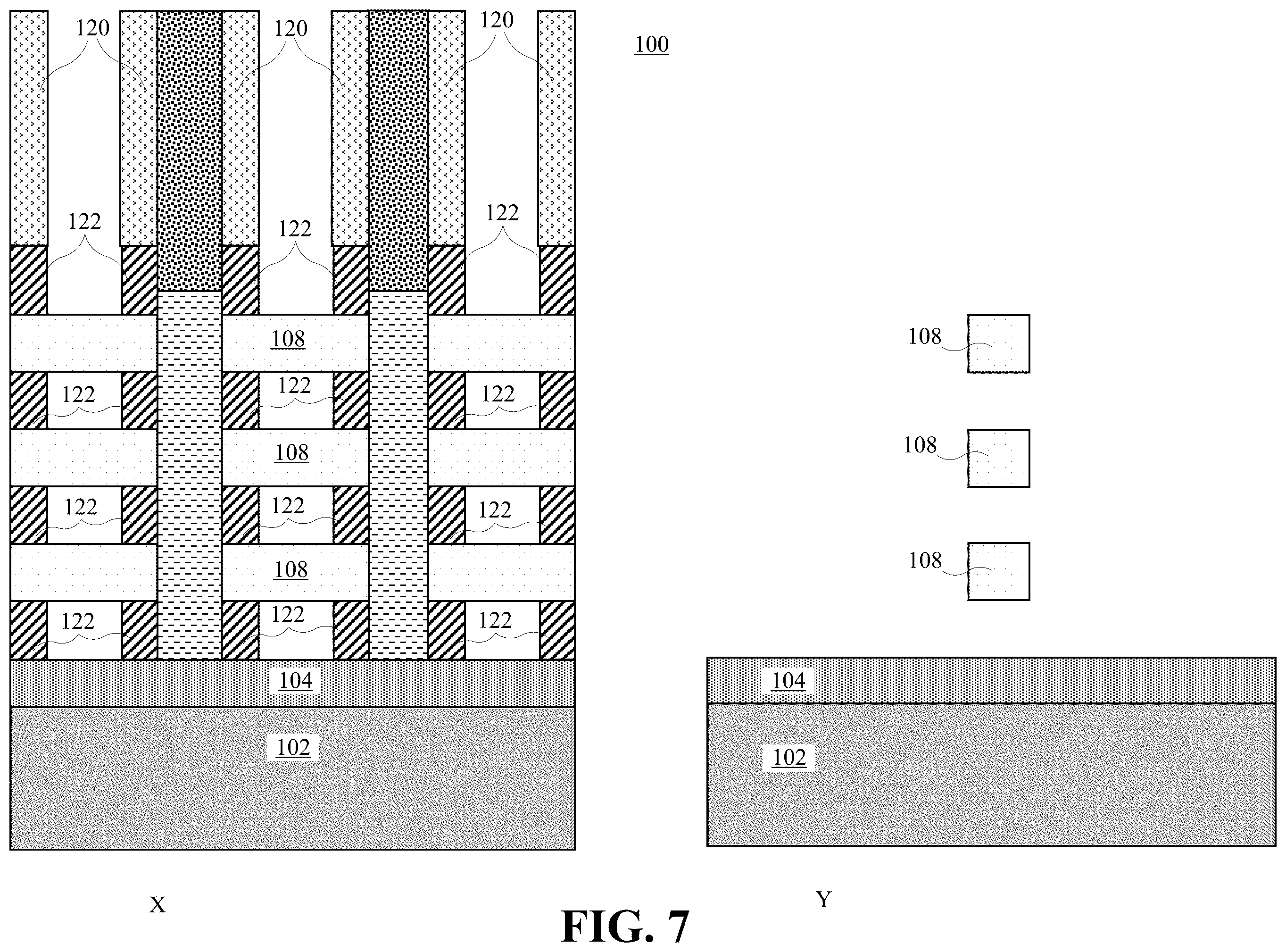 Patent US12417963 Figure 7 – Isolation rail between backside power rails