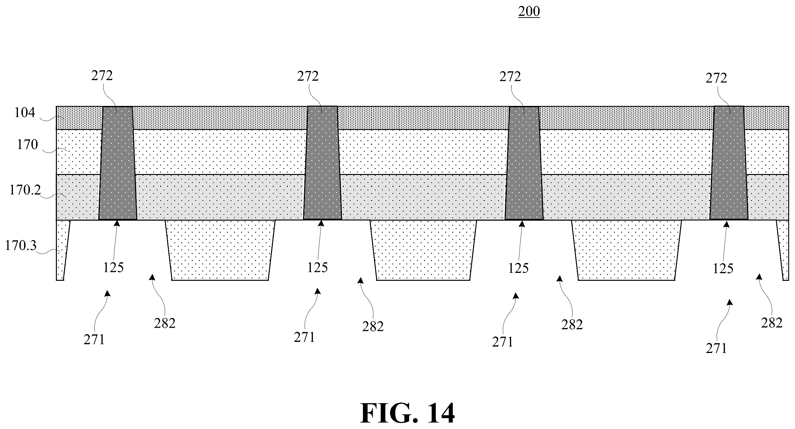 Patent US12417963 Figure 14 – Isolation rail between backside power rails