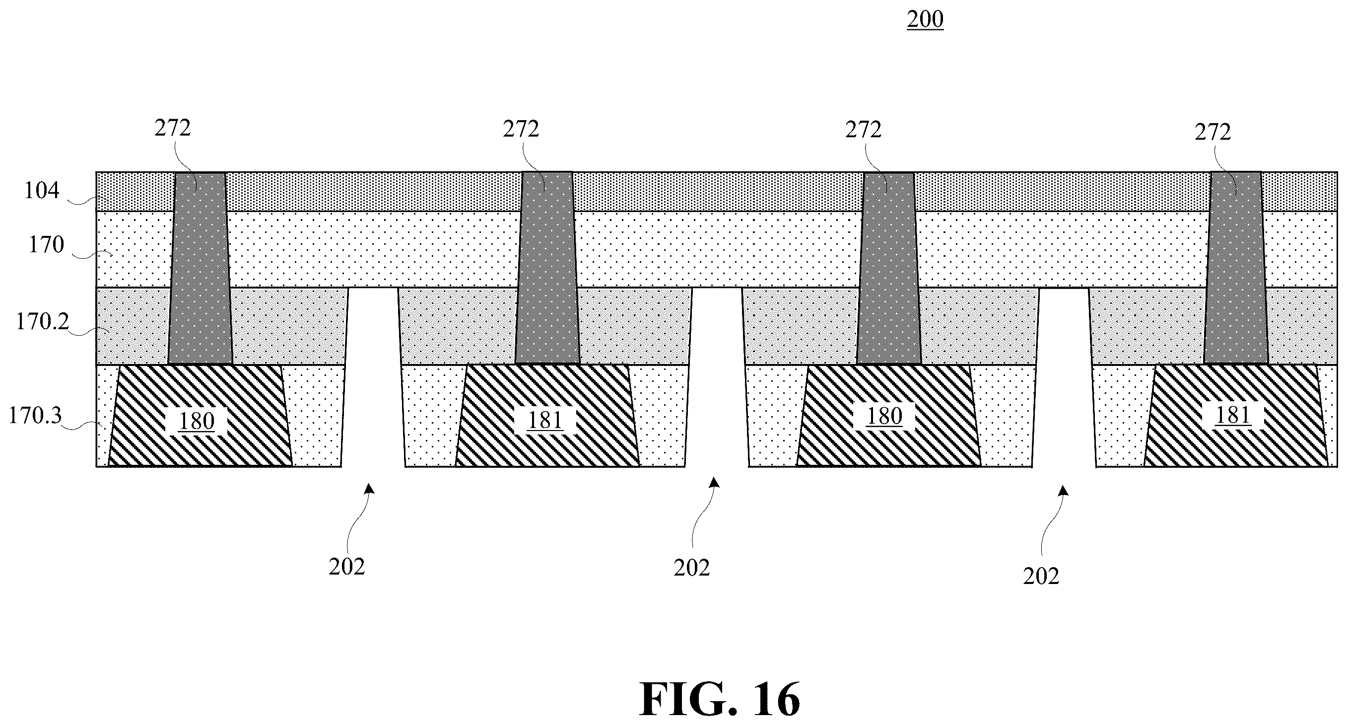 Patent US12417963 Figure 16 – Isolation rail between backside power rails