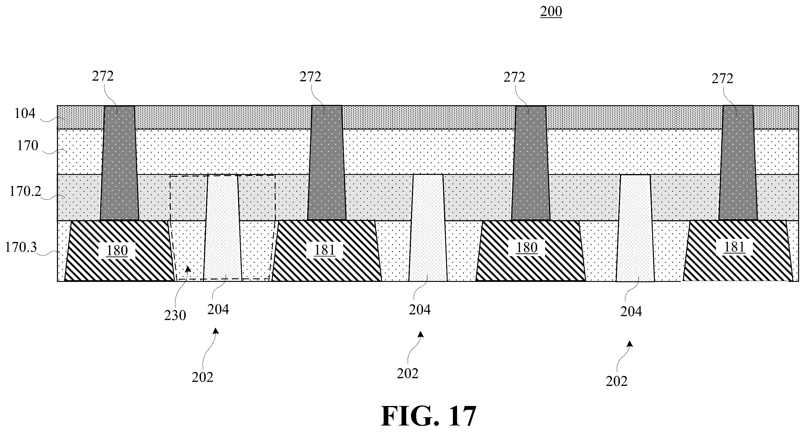 Patent US12417963 Figure 17 – Isolation rail between backside power rails