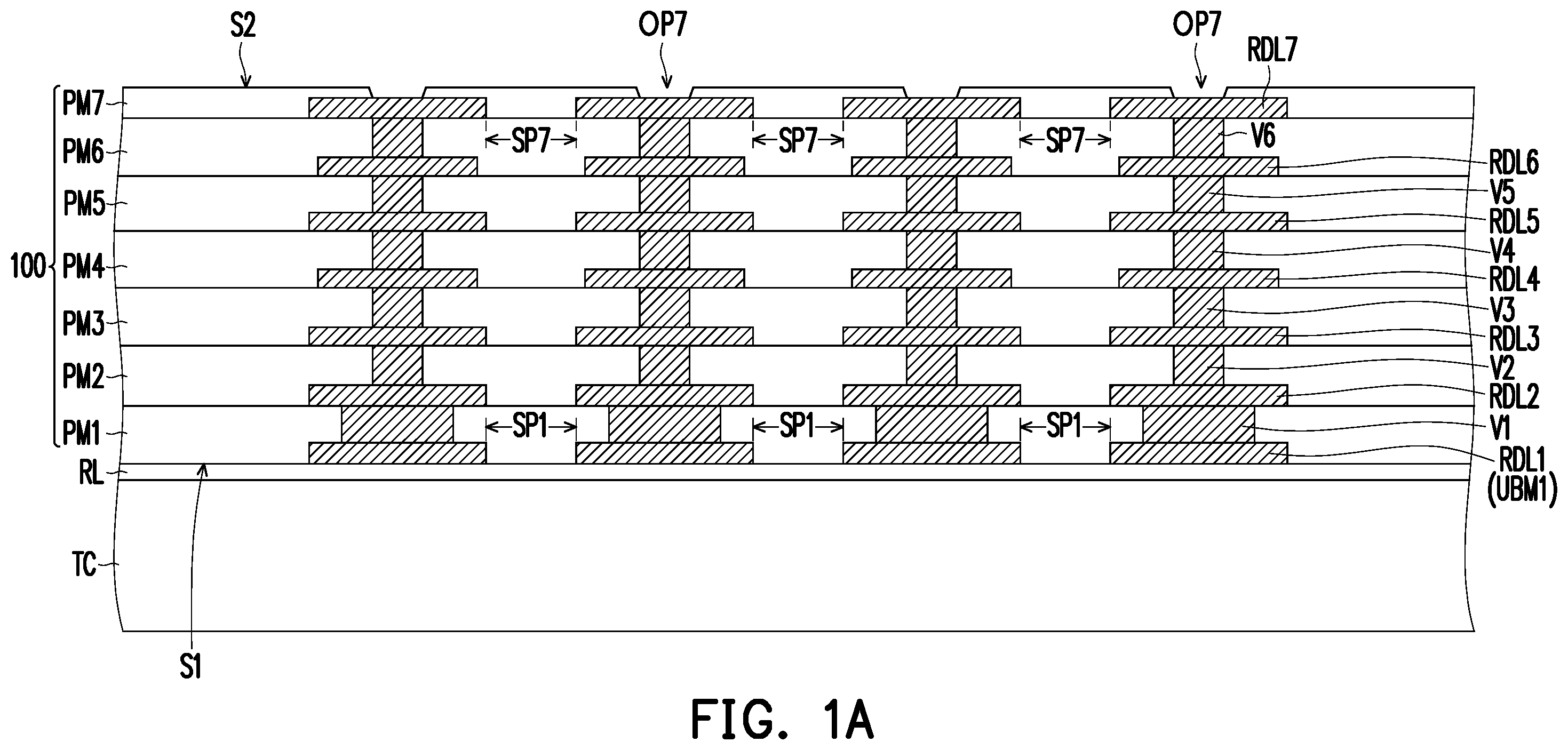 Patent US12417969 Figure 1 – Semiconductor structure and circuit structure