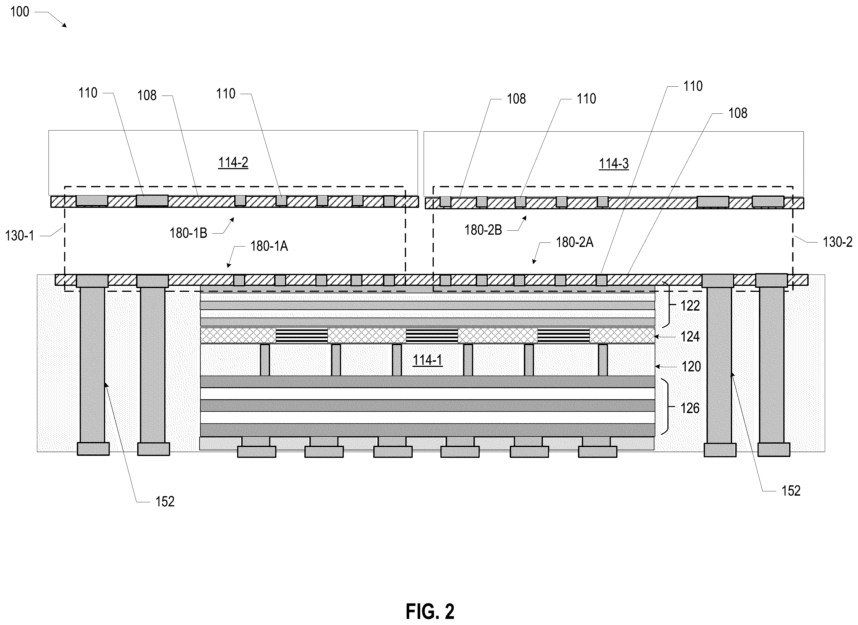 Patent US12417978 Figure 2 – Microelectronic assemblies having backside die-to-package interconnects