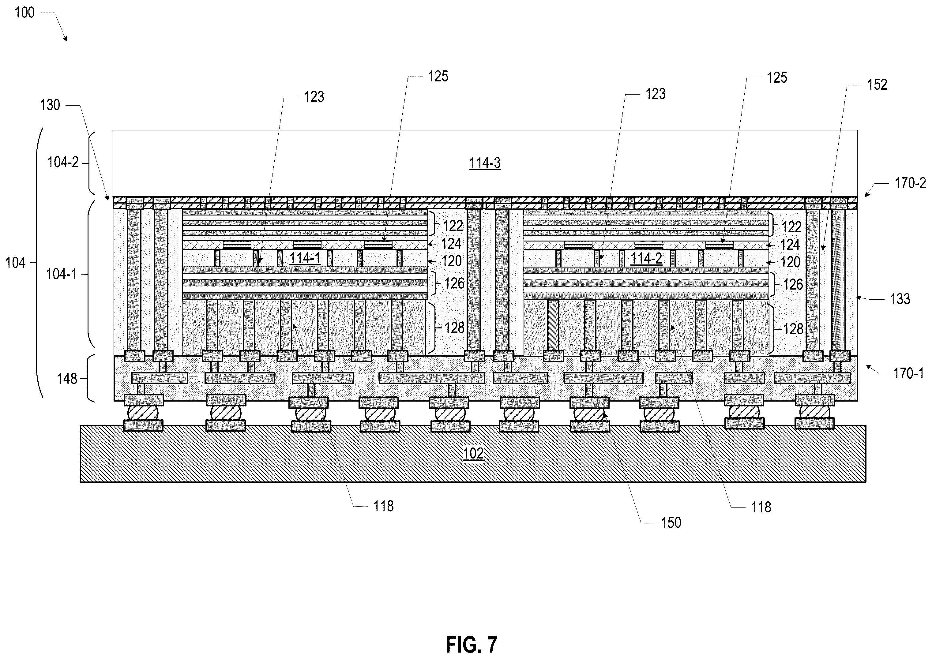 Patent US12417978 Figure 7 – Microelectronic assemblies having backside die-to-package interconnects