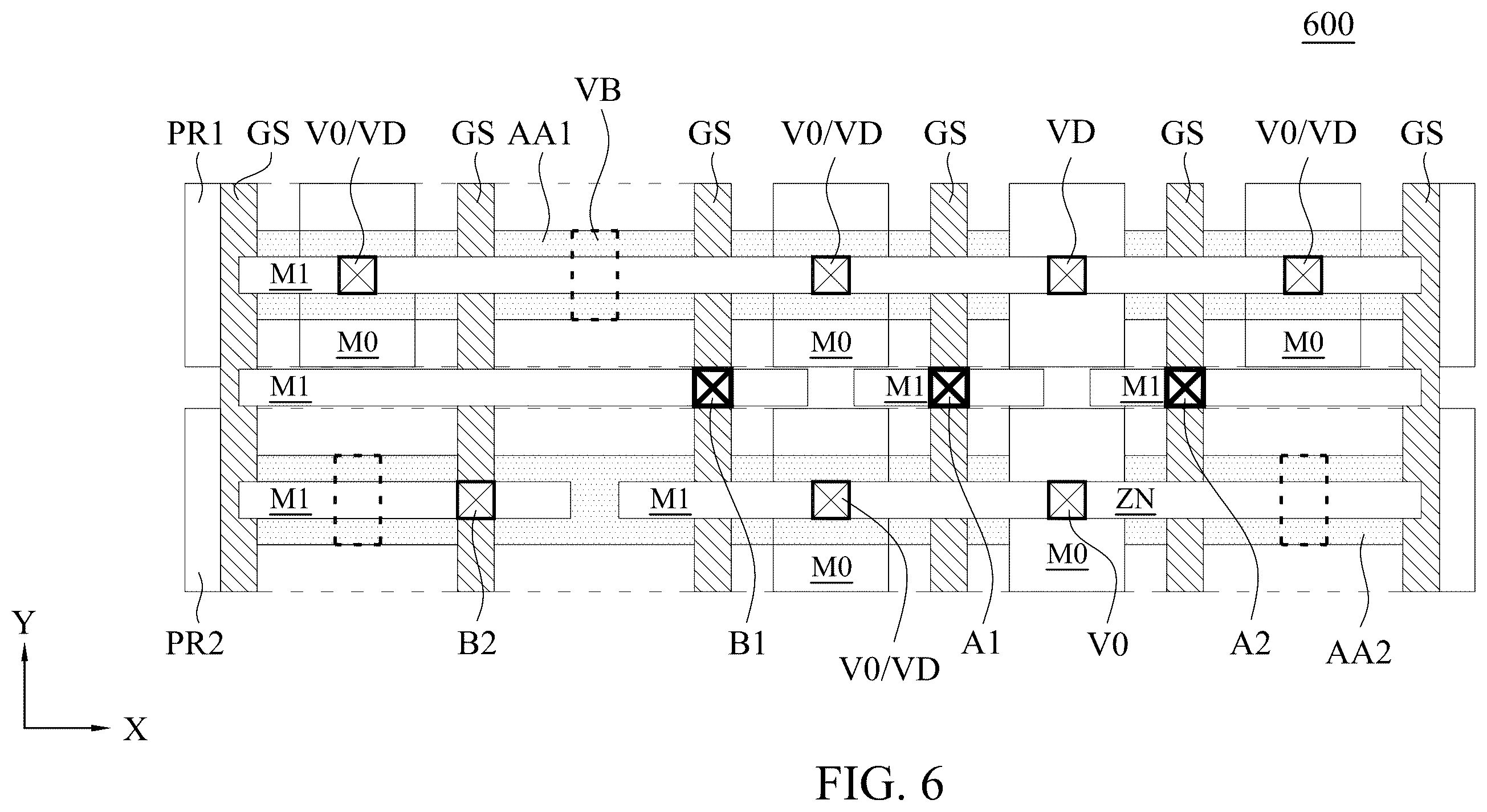 Patent US12417980 Figure 8 – First metal structure, layout, and method