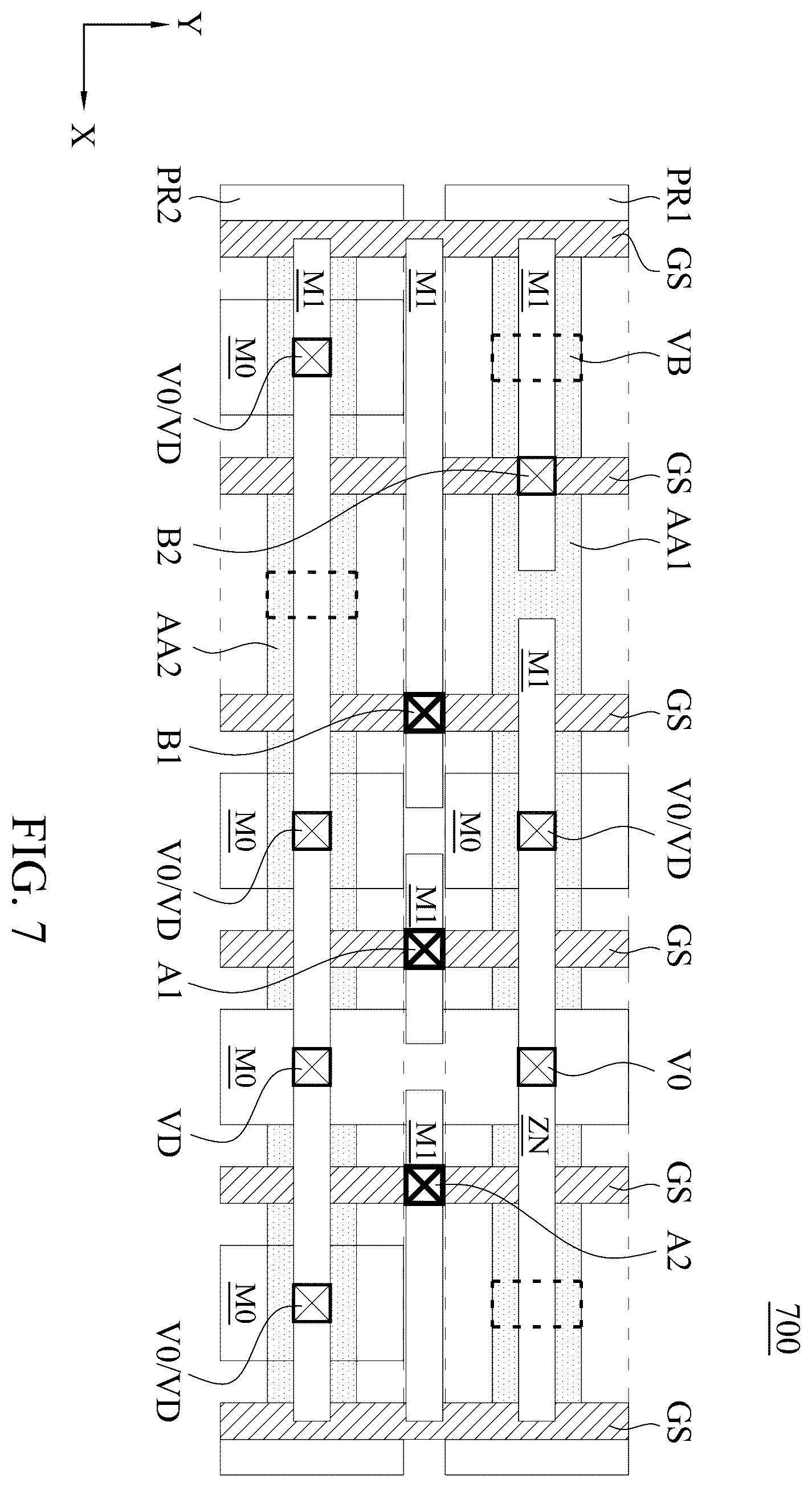 Patent US12417980 Figure 9 – First metal structure, layout, and method