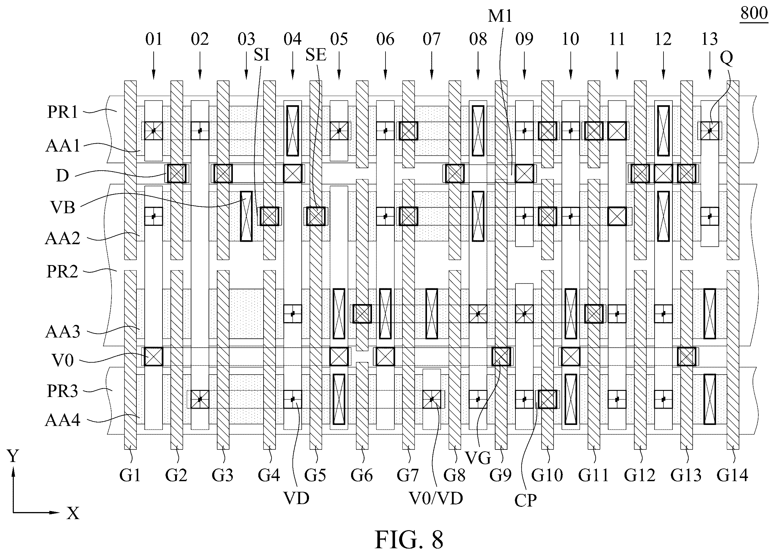 Patent US12417980 Figure 10 – First metal structure, layout, and method