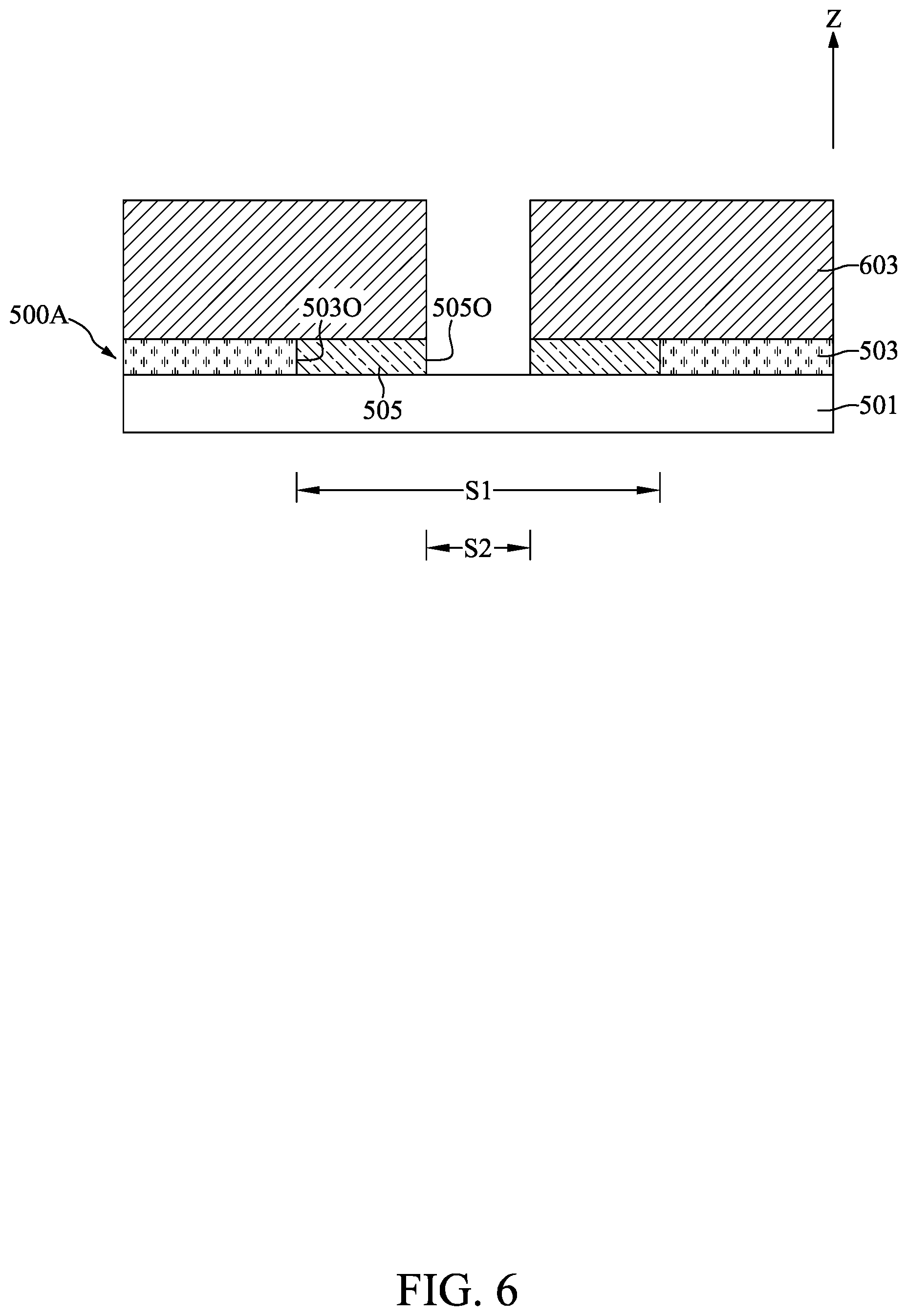 Patent US12417982 Figure 6 – Semiconductor device with contact structure