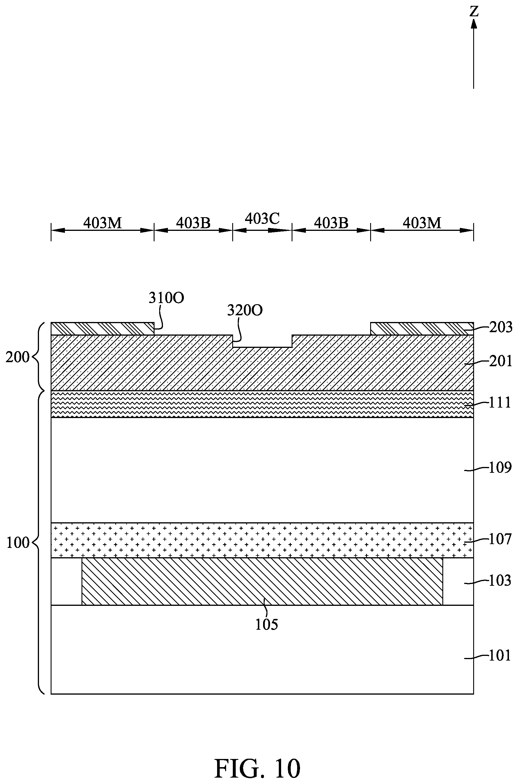Patent US12417982 Figure 10 – Semiconductor device with contact structure