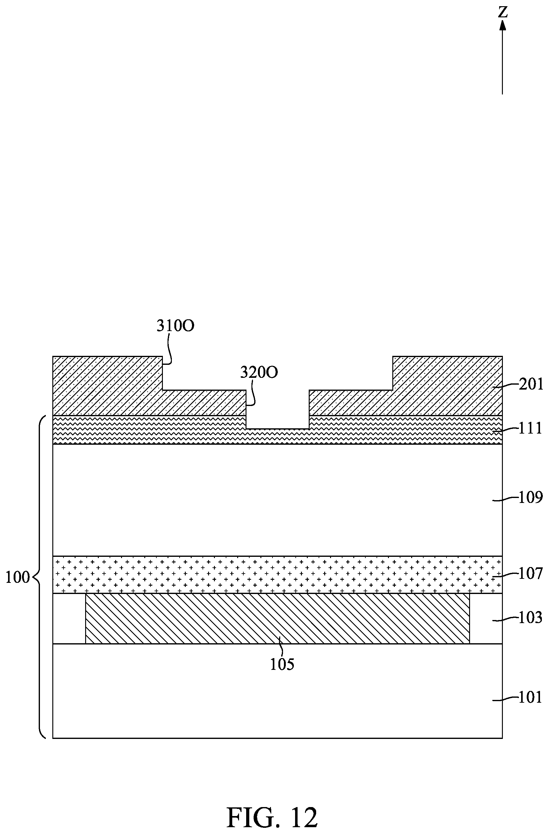 Patent US12417982 Figure 12 – Semiconductor device with contact structure