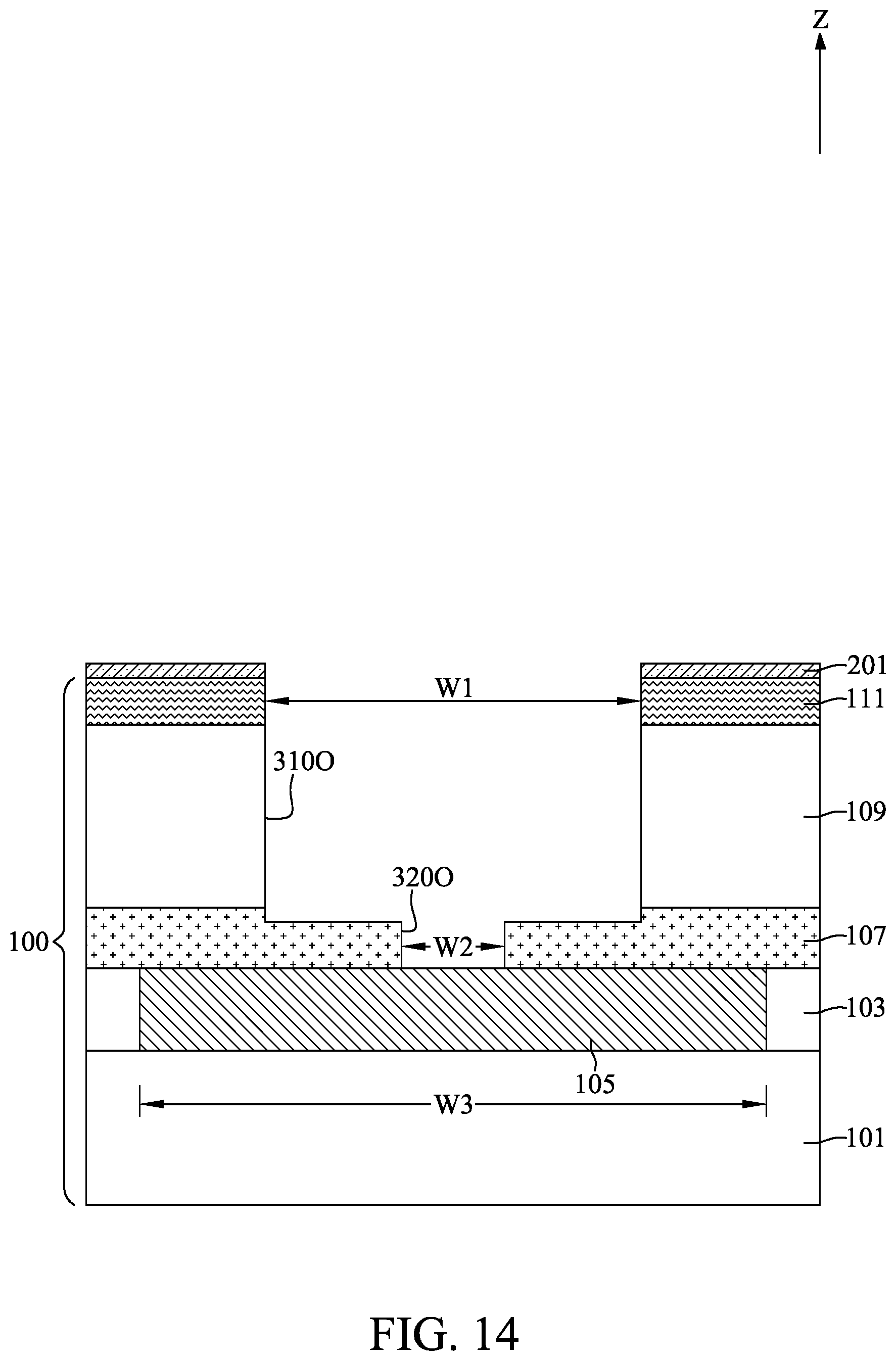 Patent US12417982 Figure 14 – Semiconductor device with contact structure