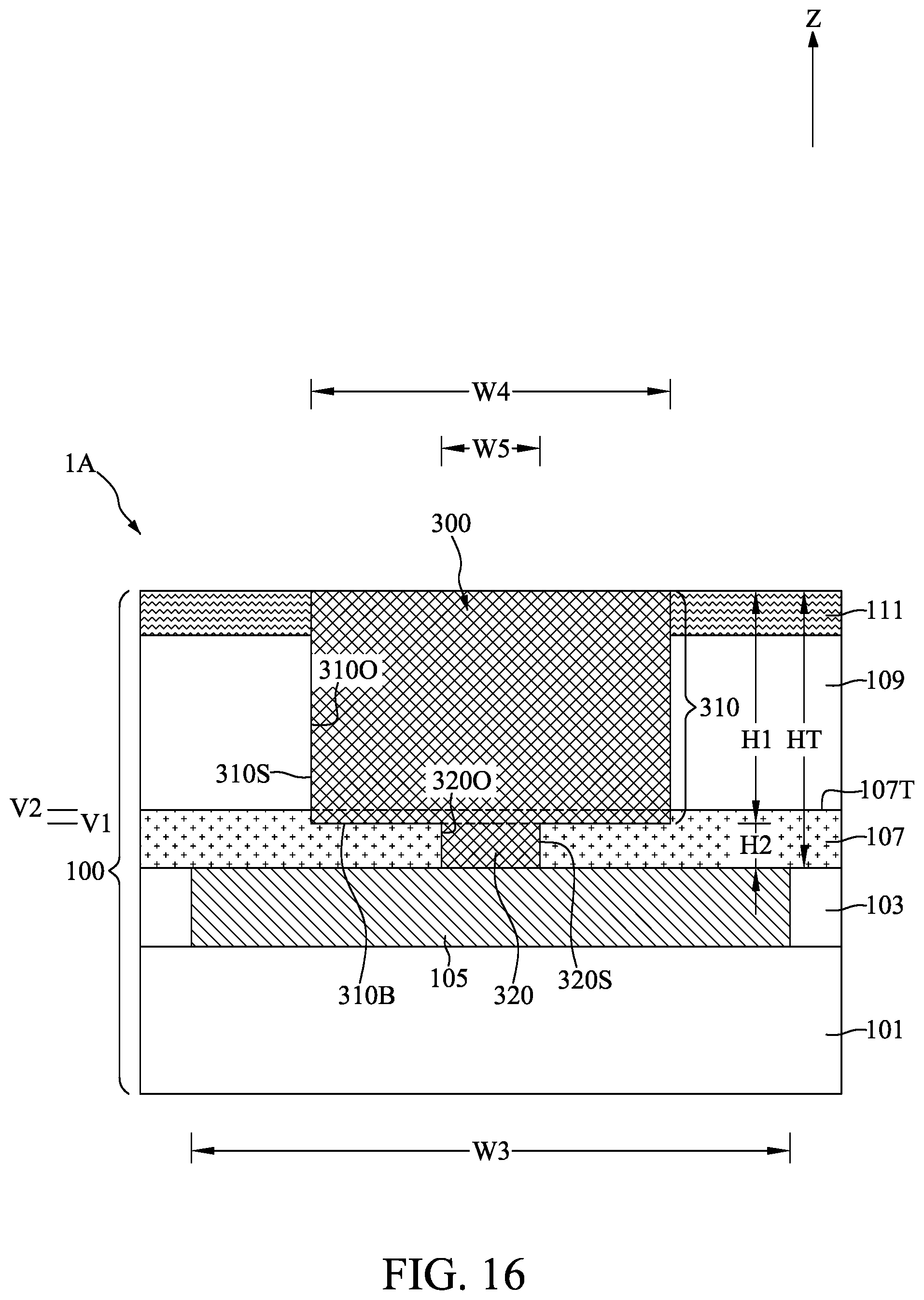 Patent US12417982 Figure 16 – Semiconductor device with contact structure