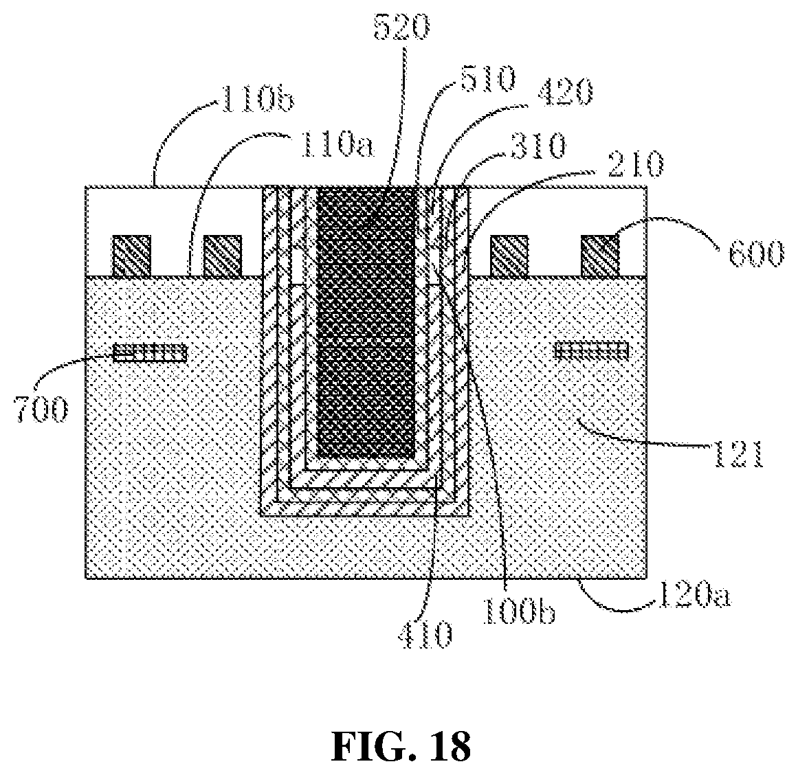 Patent US12417984 Figure 18 – Semiconductor structure with an air gap, method for forming same, and stacked structure