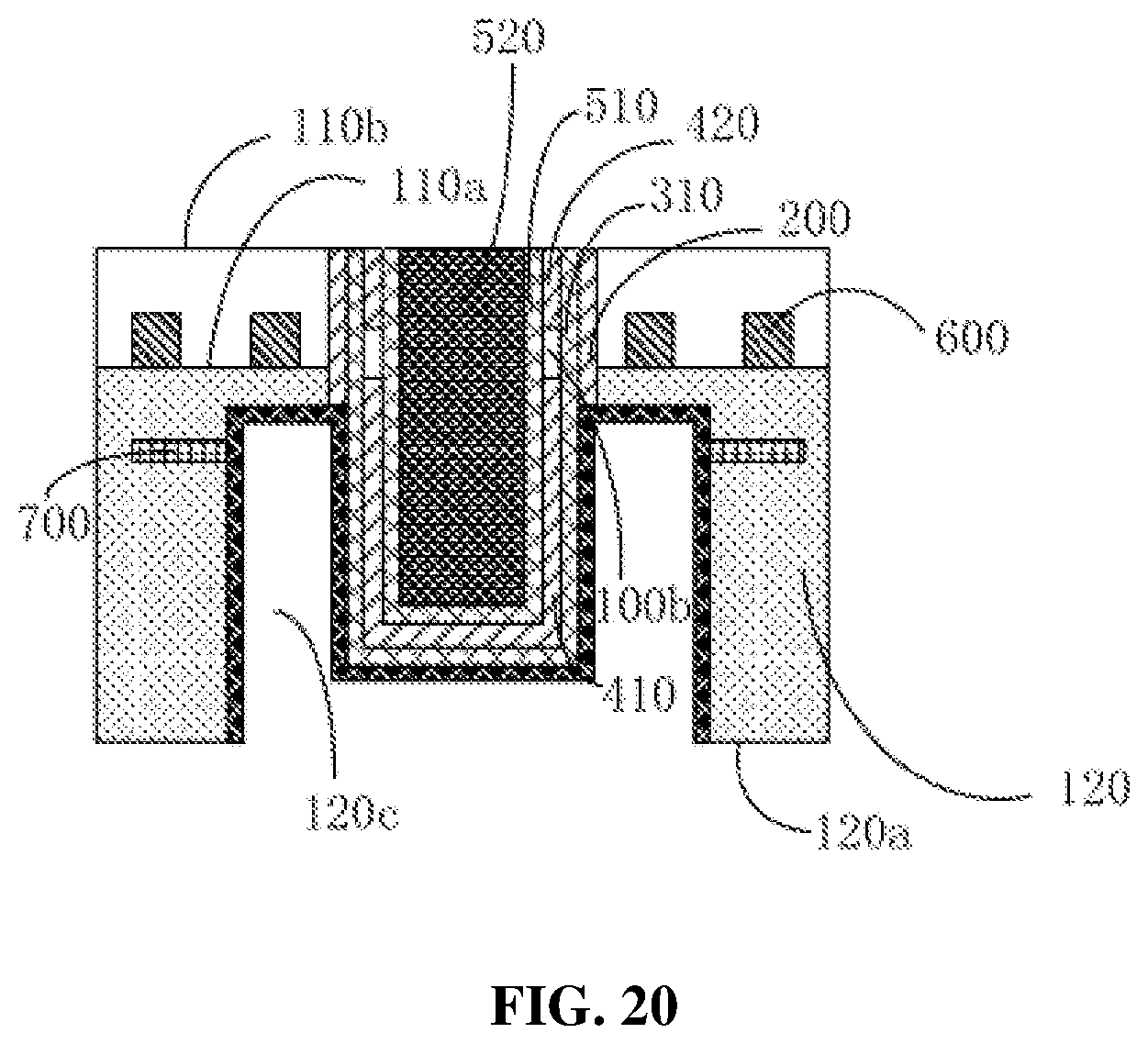 Patent US12417984 Figure 20 – Semiconductor structure with an air gap, method for forming same, and stacked structure