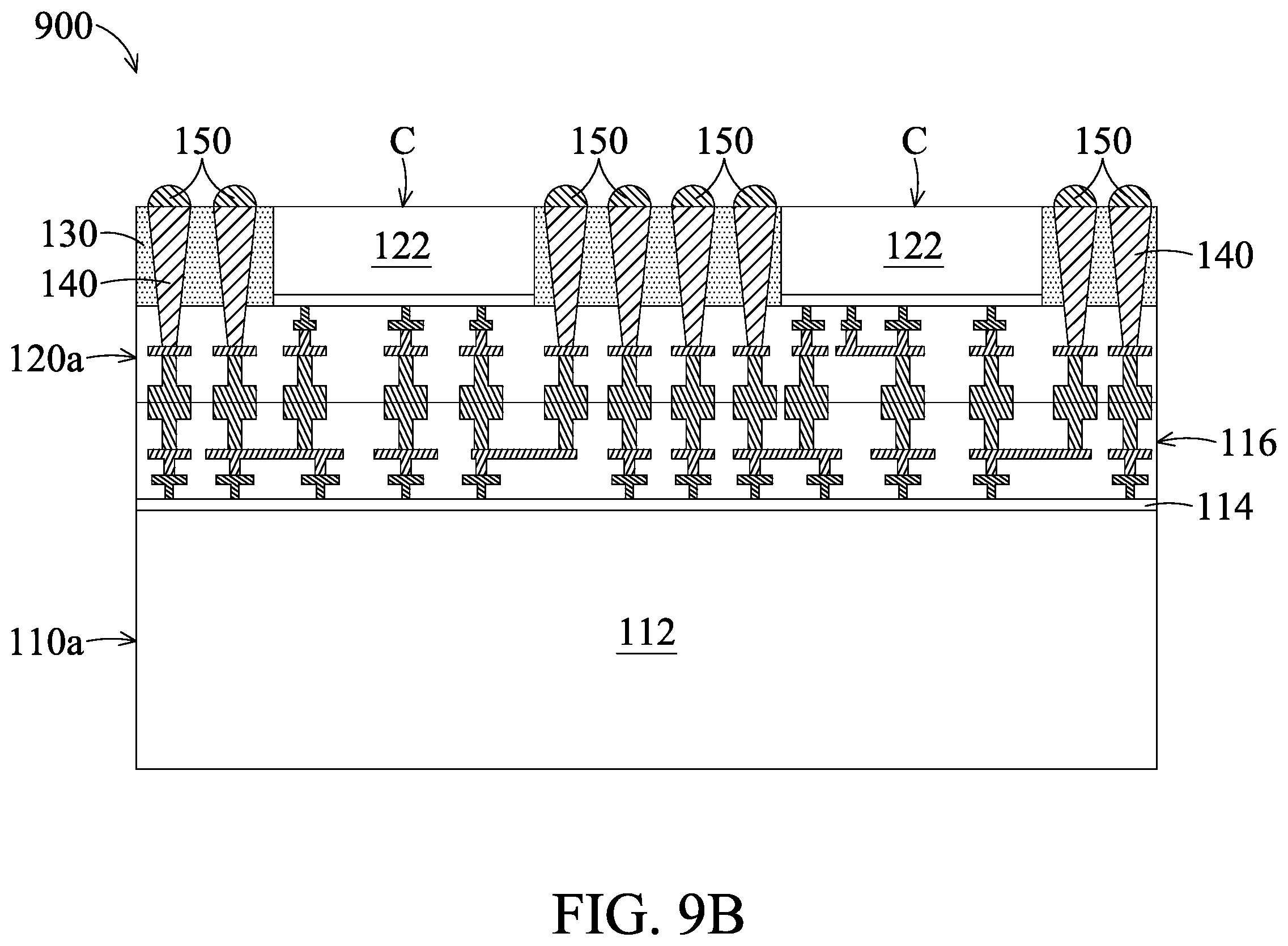 Patent US12417991 Figure 14 – Chip stack structure with conductive plug and method for forming the same
