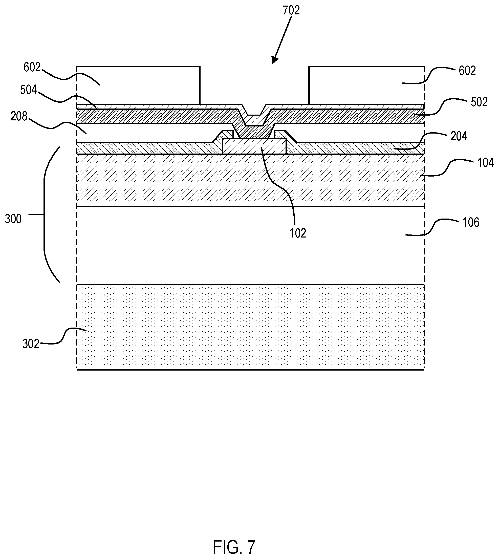 Patent US12417994 Figure 7 – Semiconductor chip having stepped conductive pillars