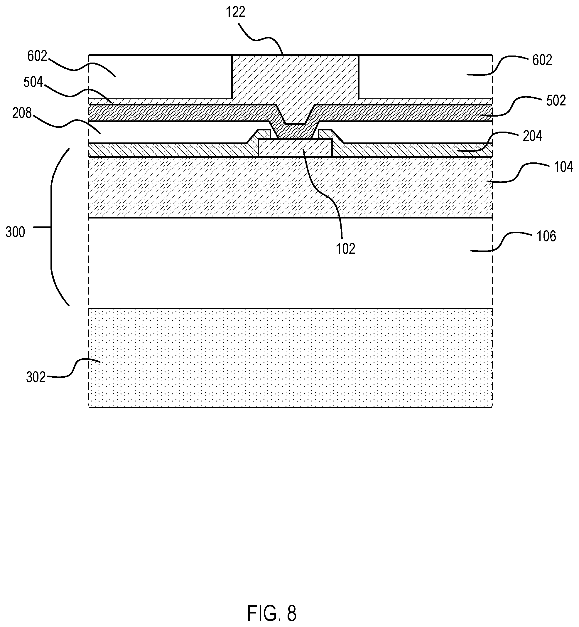 Patent US12417994 Figure 8 – Semiconductor chip having stepped conductive pillars