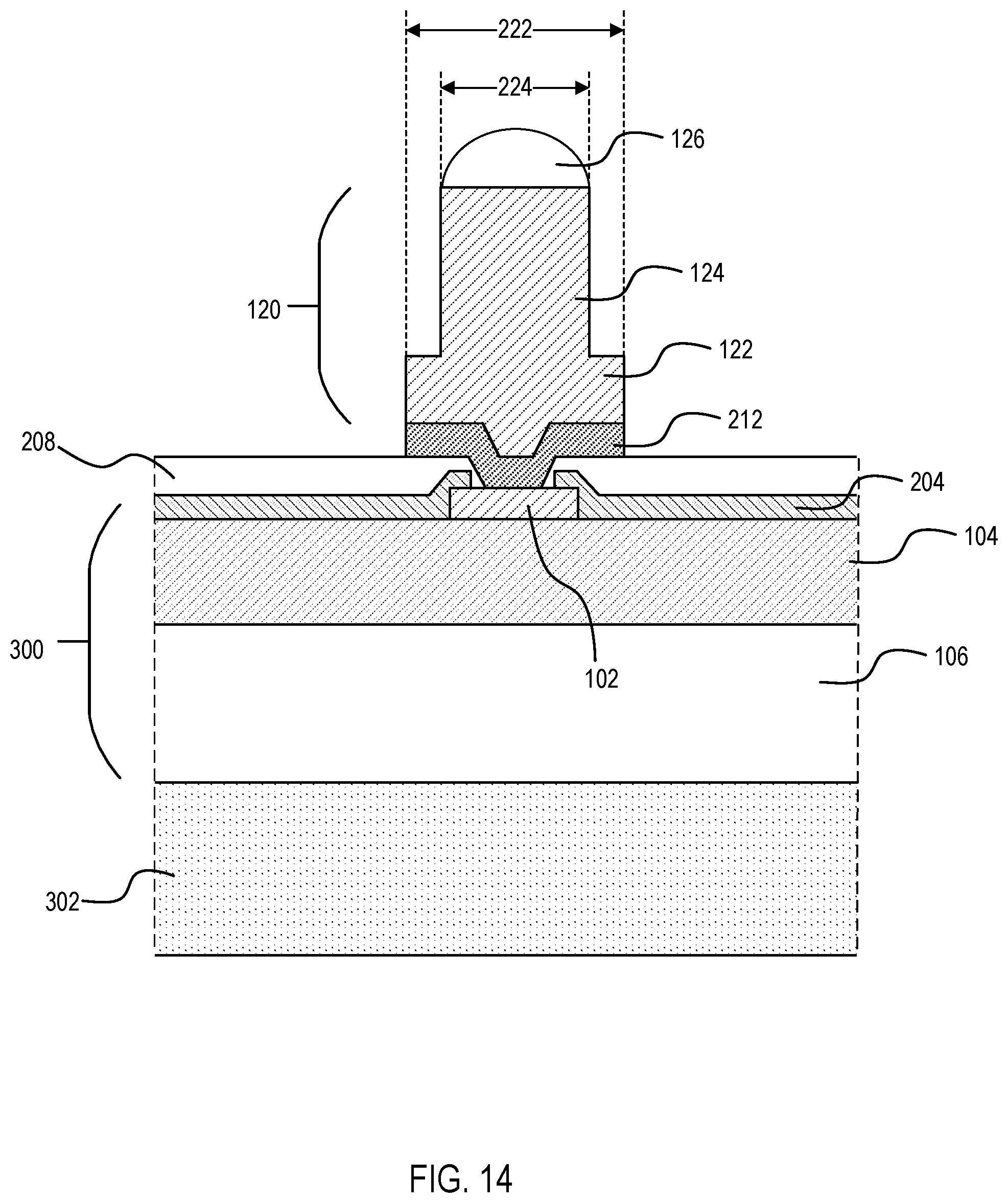 Patent US12417994 Figure 14 – Semiconductor chip having stepped conductive pillars