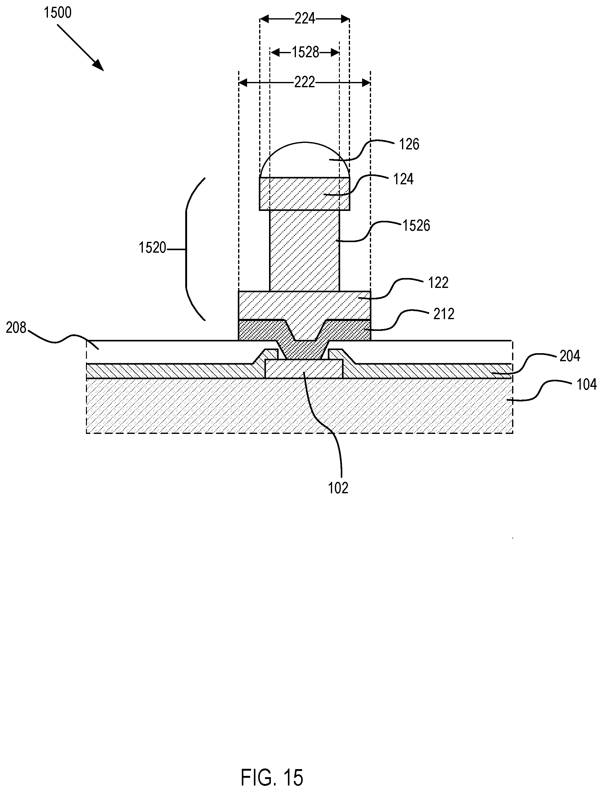 Patent US12417994 Figure 15 – Semiconductor chip having stepped conductive pillars