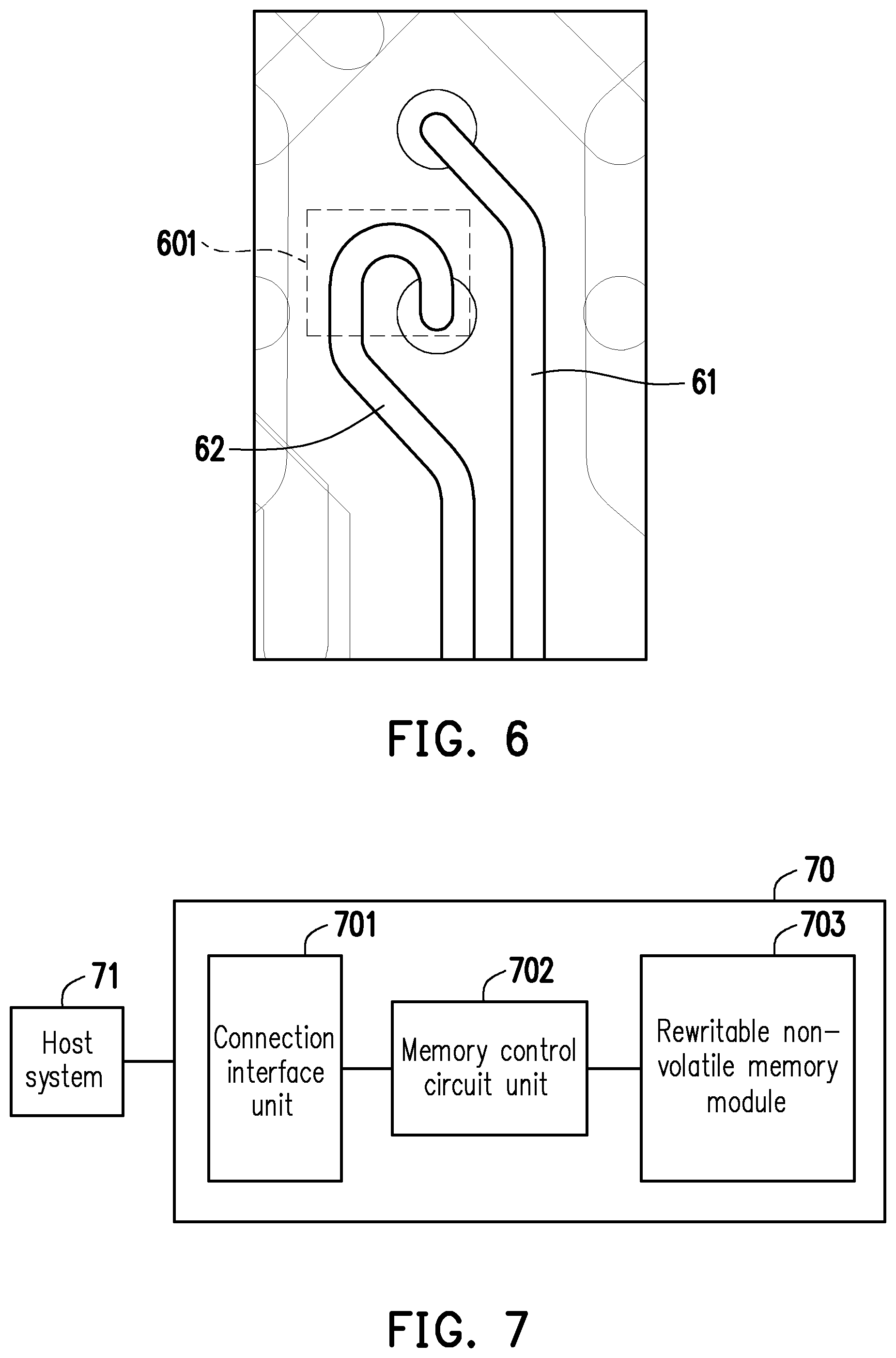 Patent US12417996 Figure 5 – Layout structure of differential lines, memory storage device and memory control circuit unit