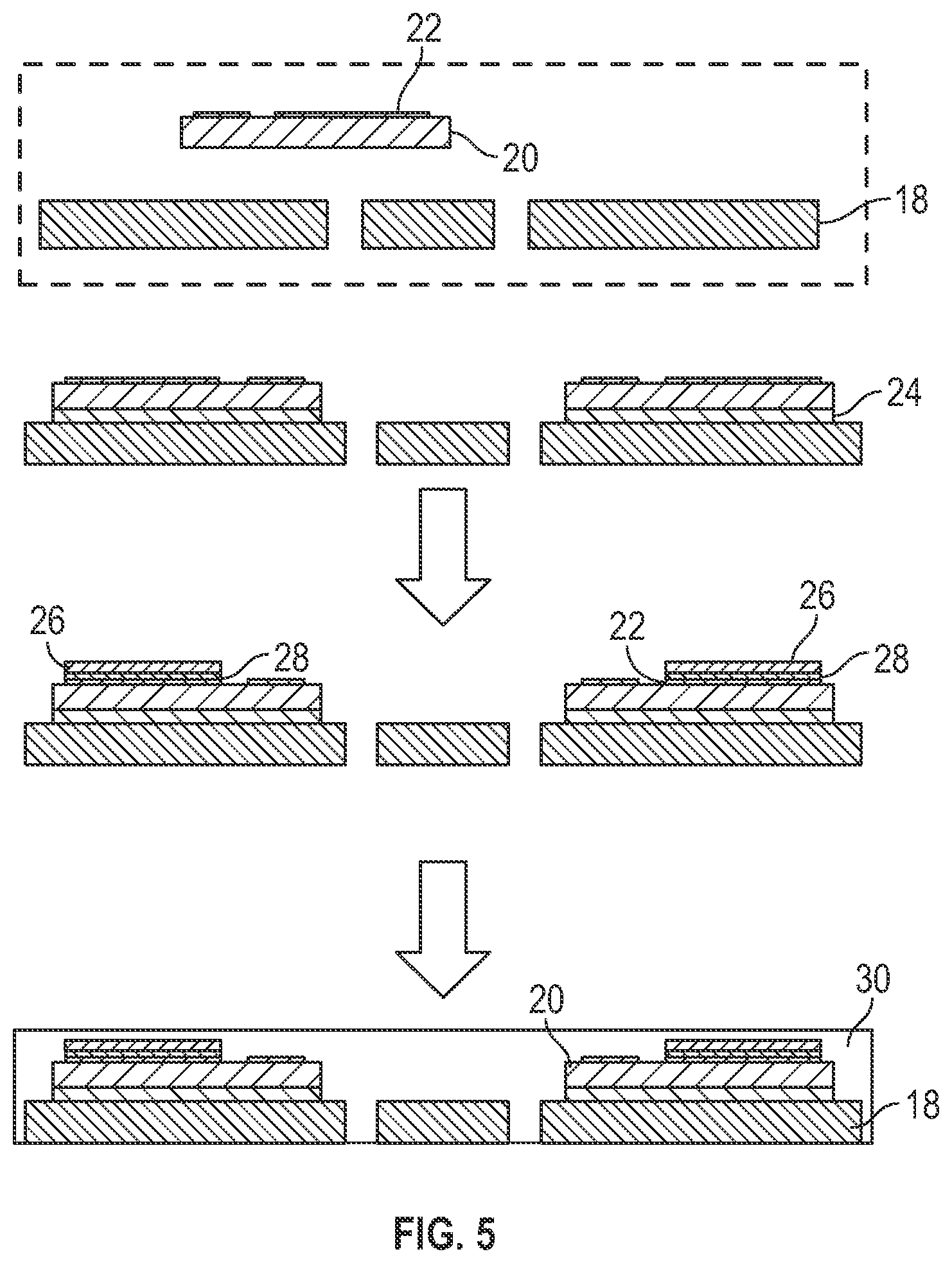 Patent US12417999 Figure 5 – Semiconductor packages using package in package systems and related methods