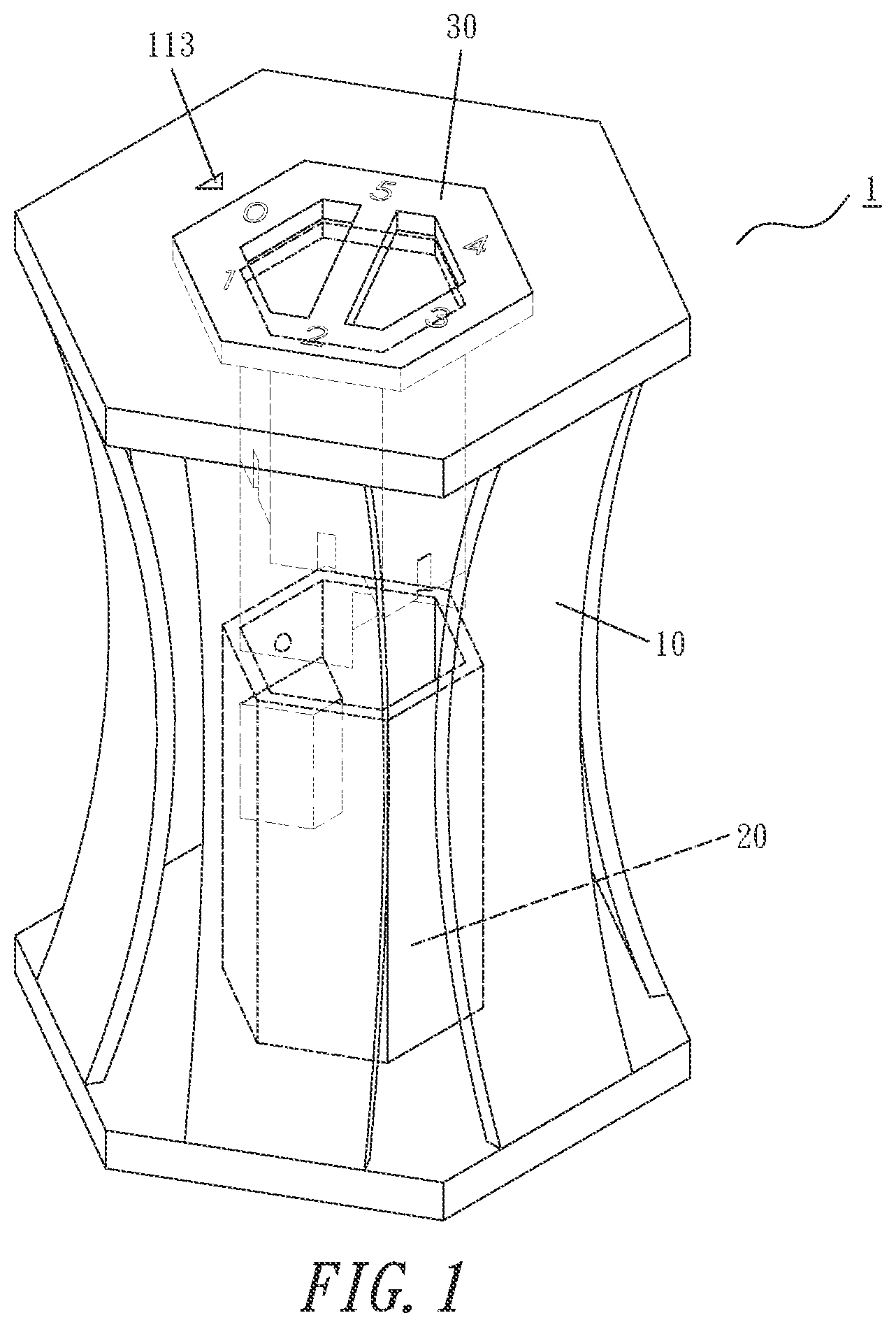 Patent US12422012 Figure 1 – Shock-absorbing buffer pad