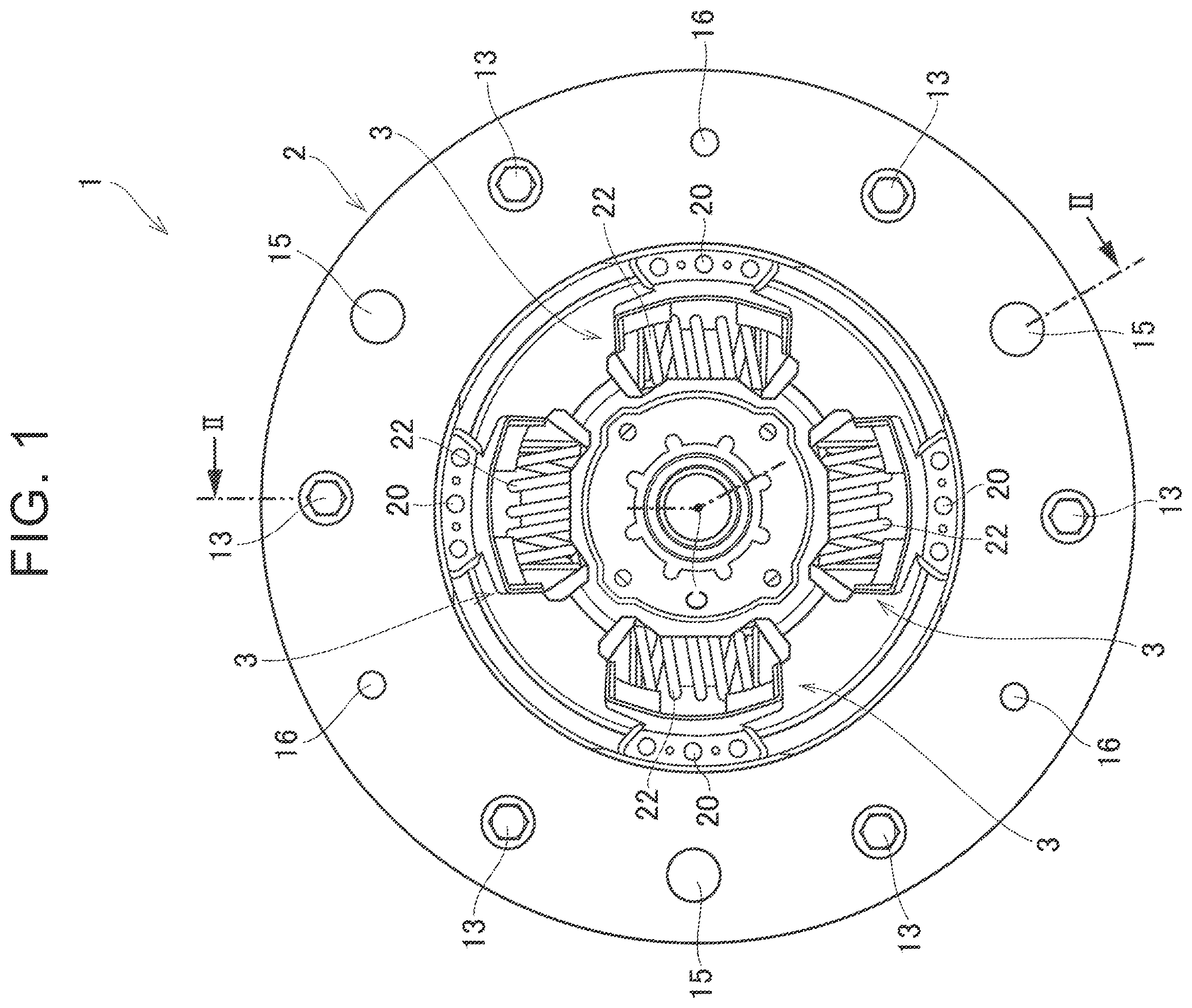 Patent US12422019 — Torsional vibration reducing device — Figure 1