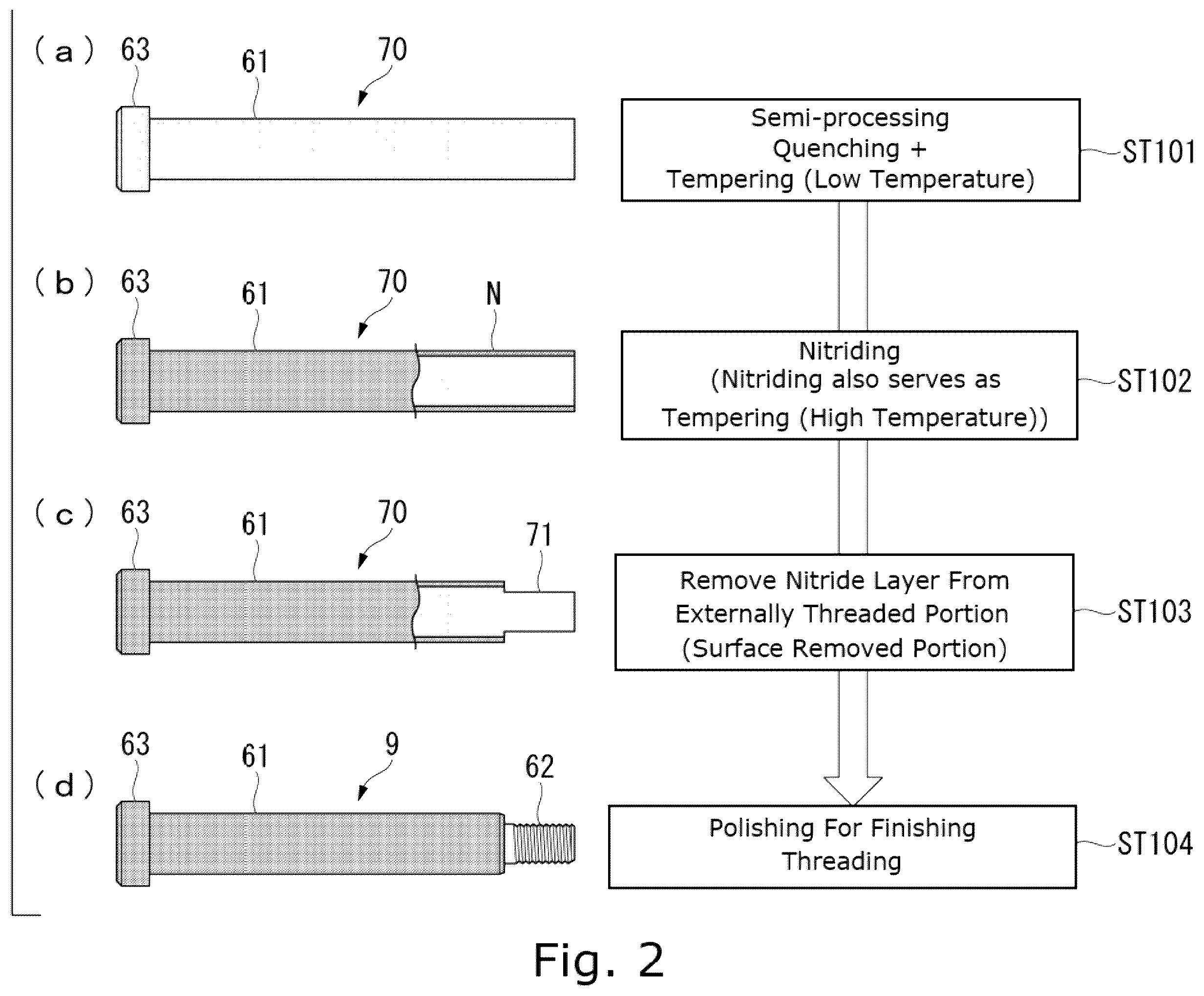 Patent US12422021 Figure 2 – Power transmission pin for speed changer, speed changer and method of manufacturing power transmission pin for speed changer