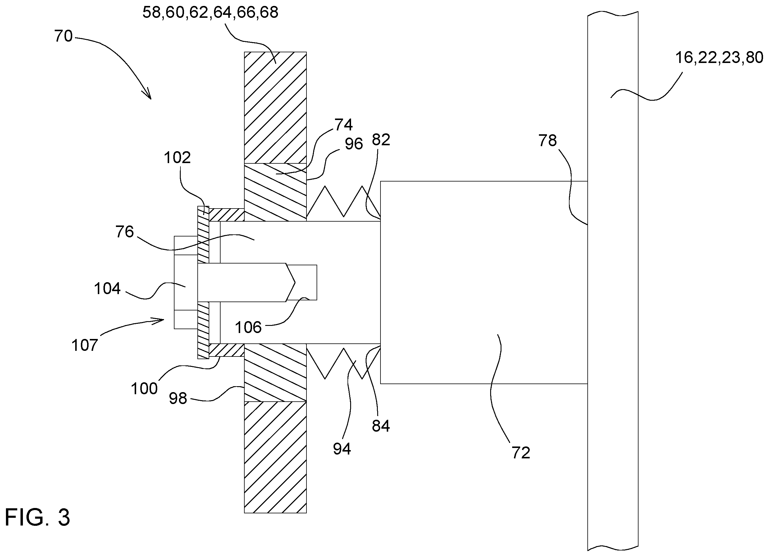 Patent US12422023 Figure 3 – Device for adjusting a sprocket of a chain drive