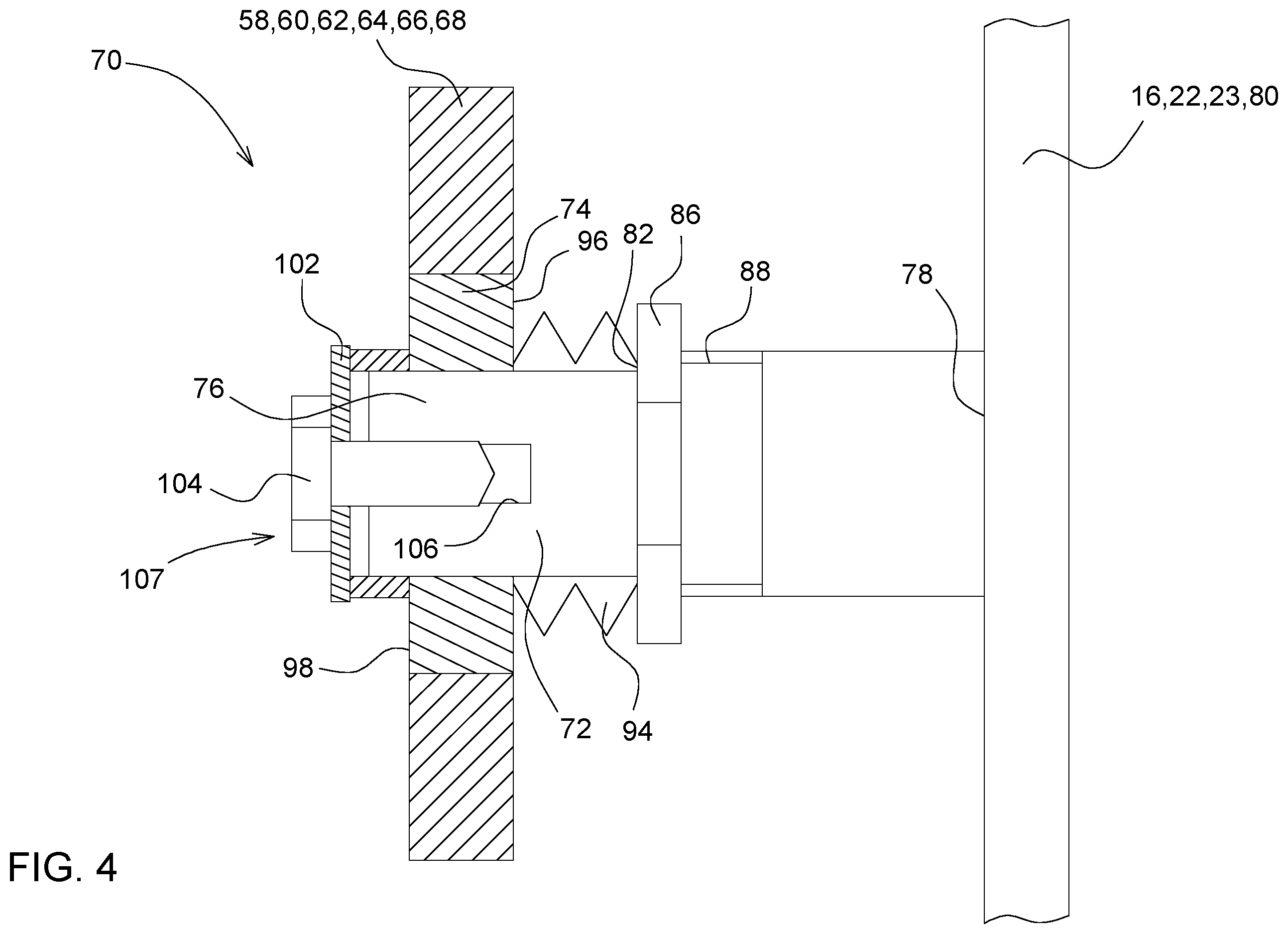 Patent US12422023 Figure 4 – Device for adjusting a sprocket of a chain drive