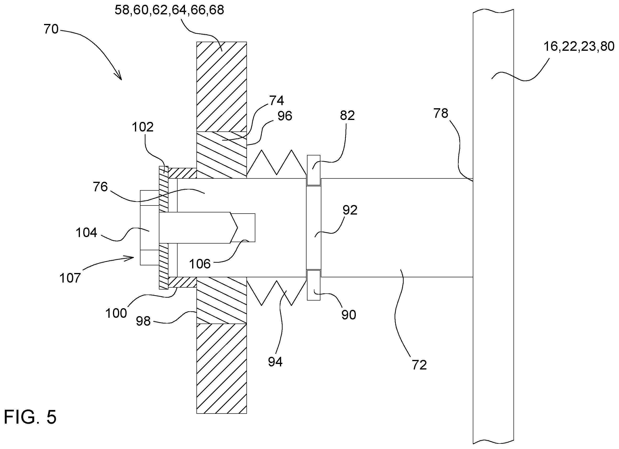Patent US12422023 Figure 5 – Device for adjusting a sprocket of a chain drive