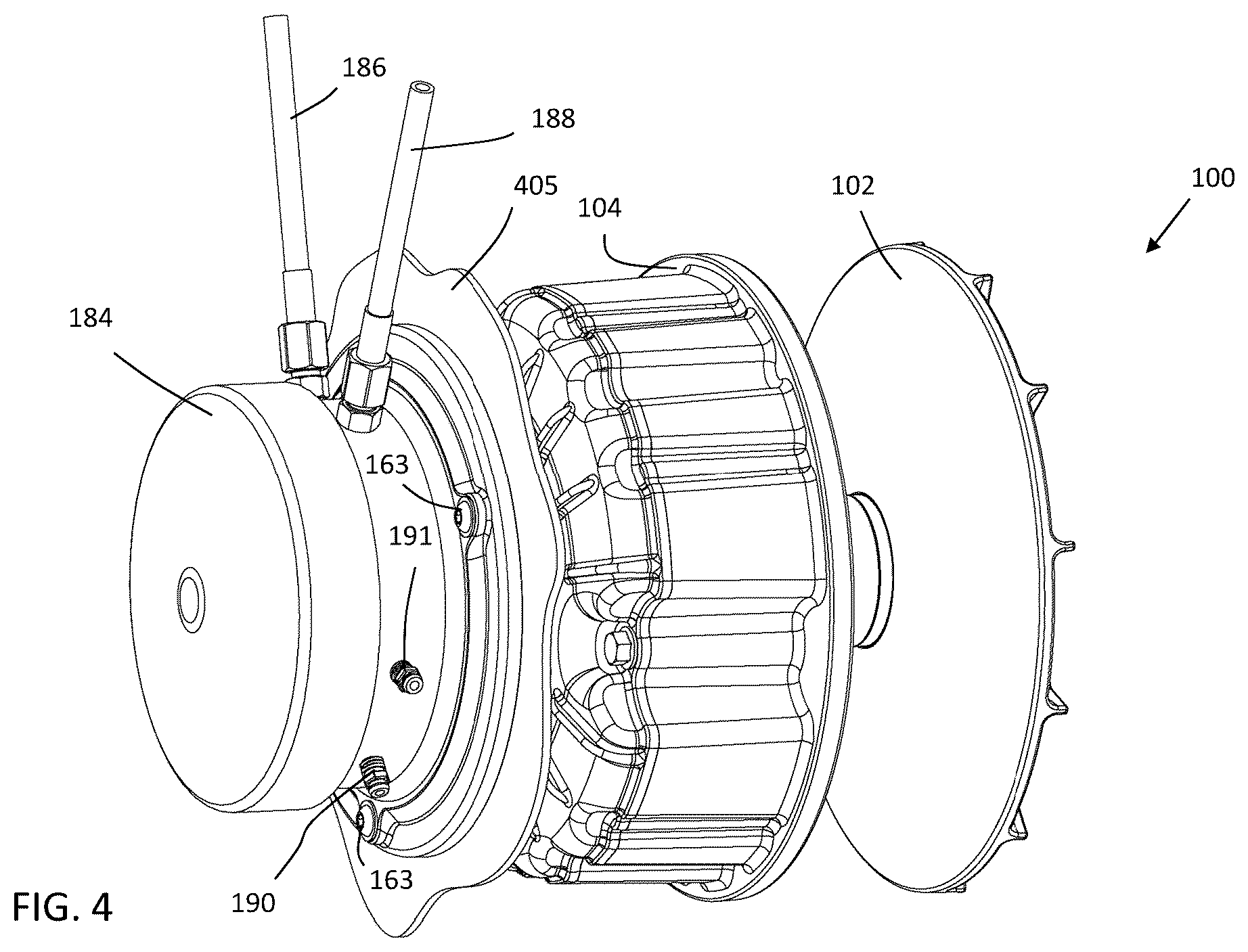 Patent US12422024 Figure 4 – Continuously variable transmission clutch with movable sheave actuator