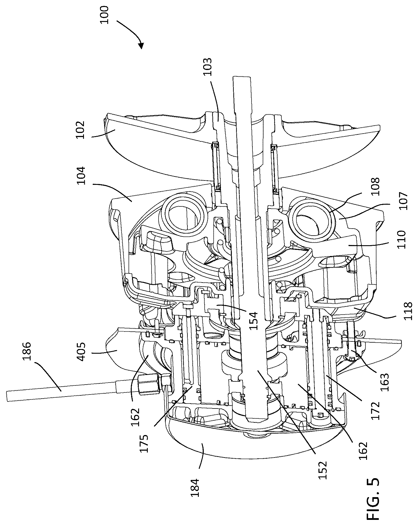 Patent US12422024 Figure 5 – Continuously variable transmission clutch with movable sheave actuator