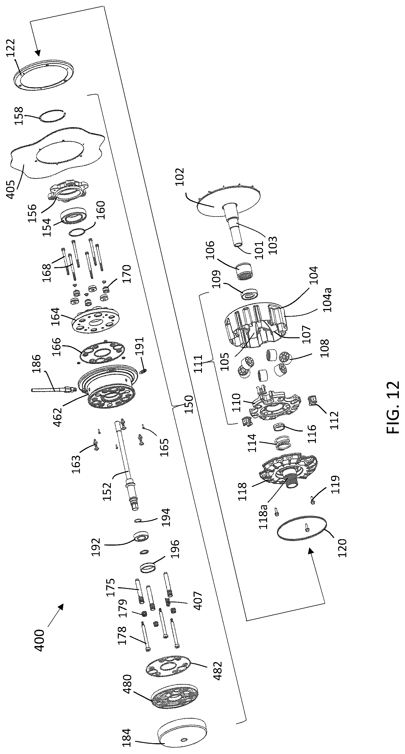 Patent US12422024 Figure 12 – Continuously variable transmission clutch with movable sheave actuator