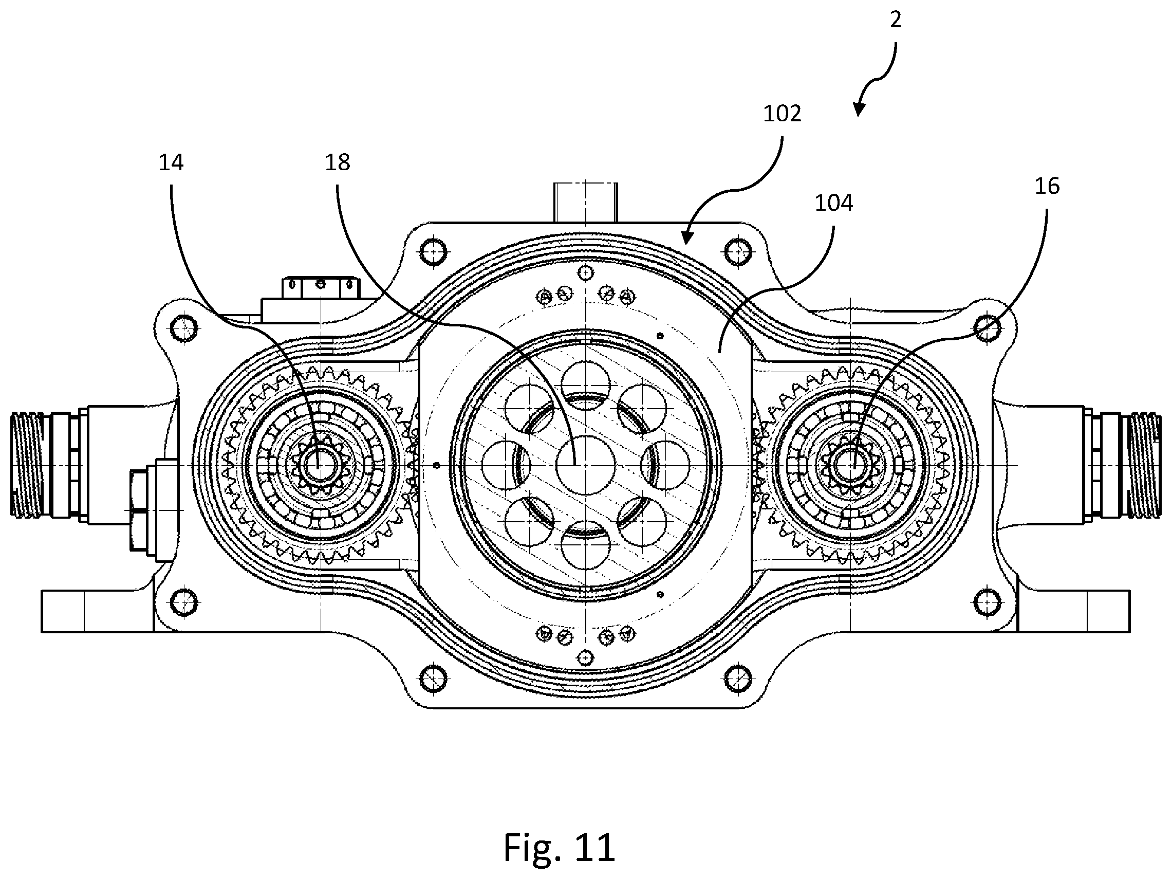 Patent US12422025 Figure 11 – Dual motor drive system for actuator
