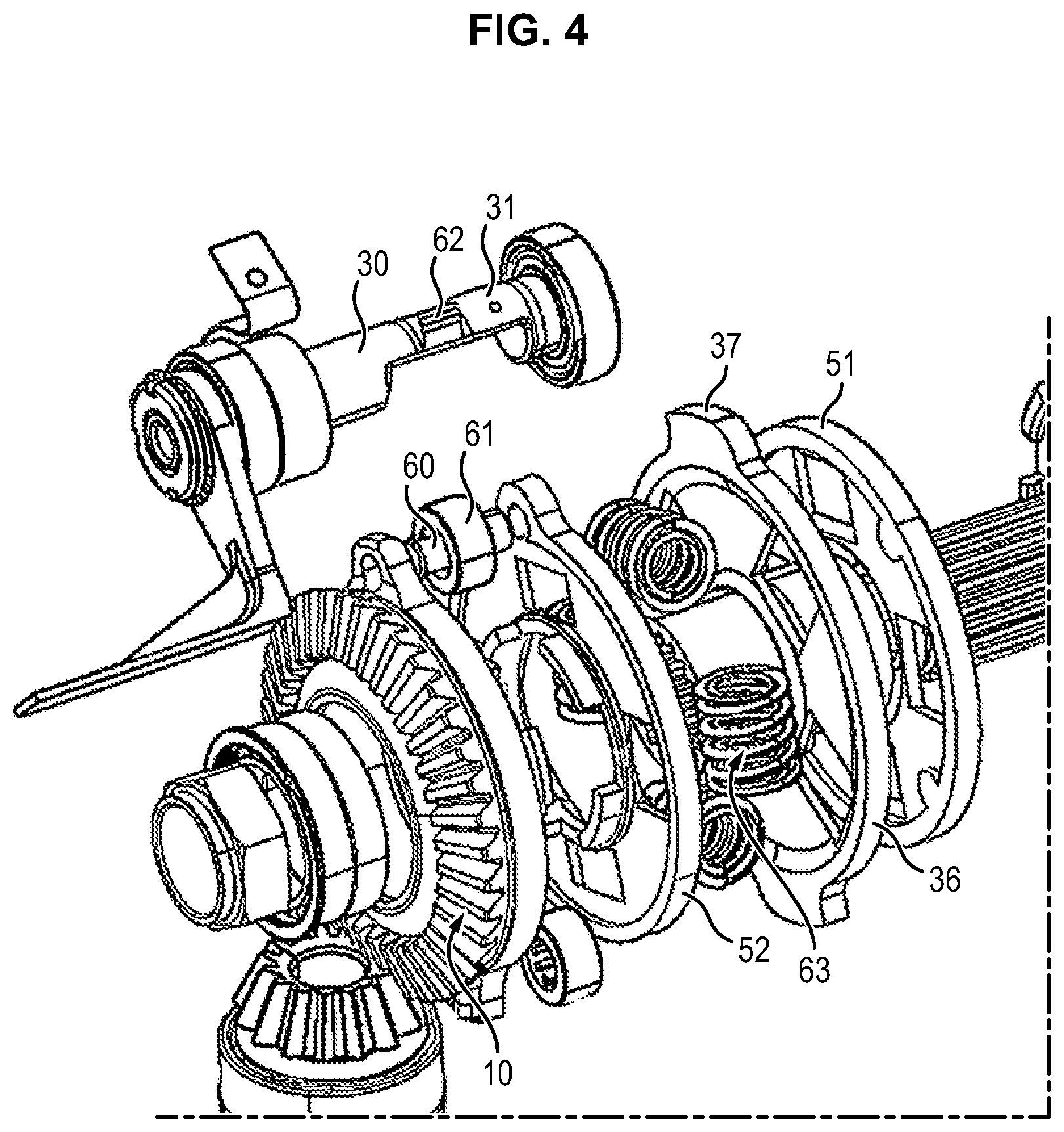 Patent US12422028 Figure 4 – Locking/unlocking system for a lost-motion thrust reverser actuator, and actuator including such a system