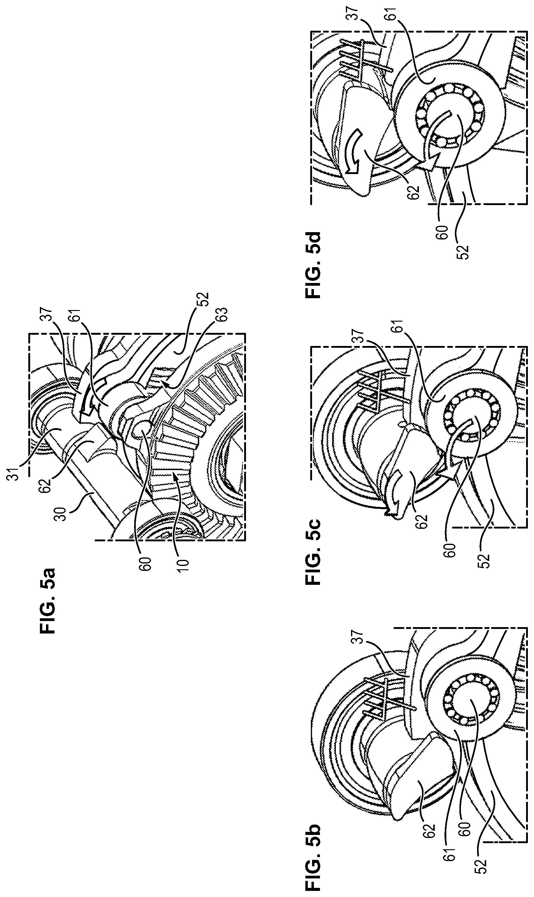 Patent US12422028 Figure 5 – Locking/unlocking system for a lost-motion thrust reverser actuator, and actuator including such a system