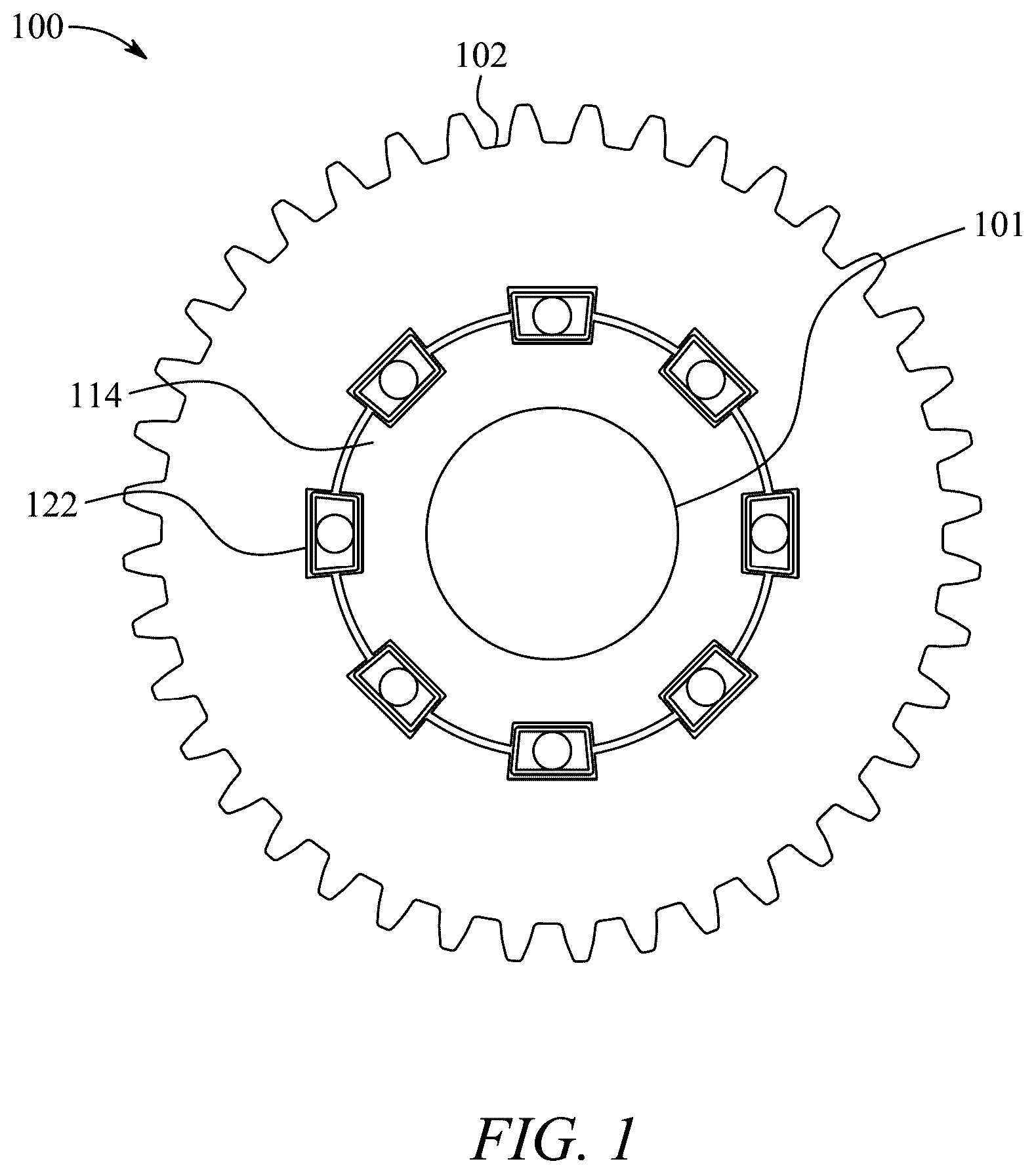 Patent US12422033 — Pinned gear assembly — Figure 1