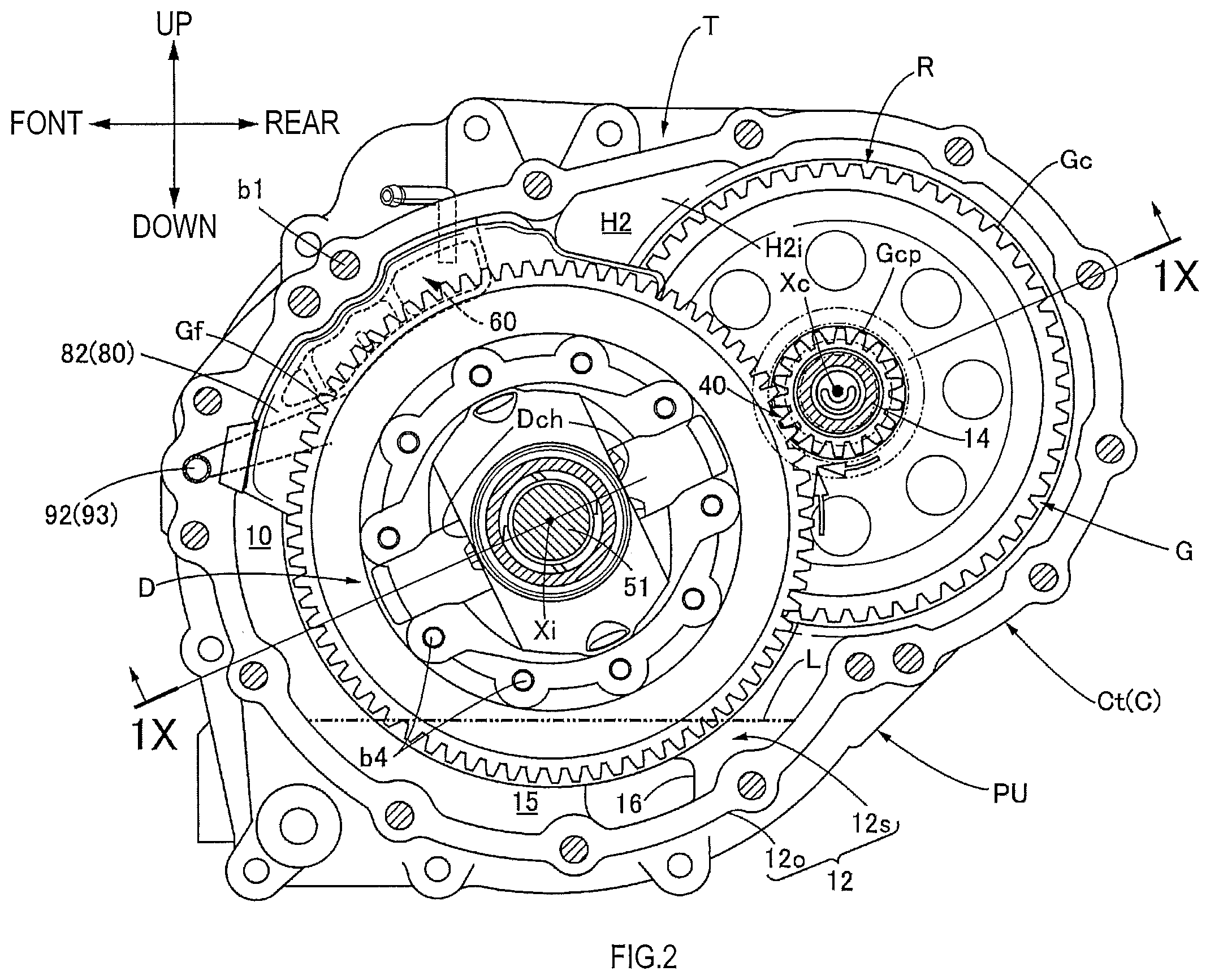 Patent US12422036 Figure 2 – Breather structure in power unit